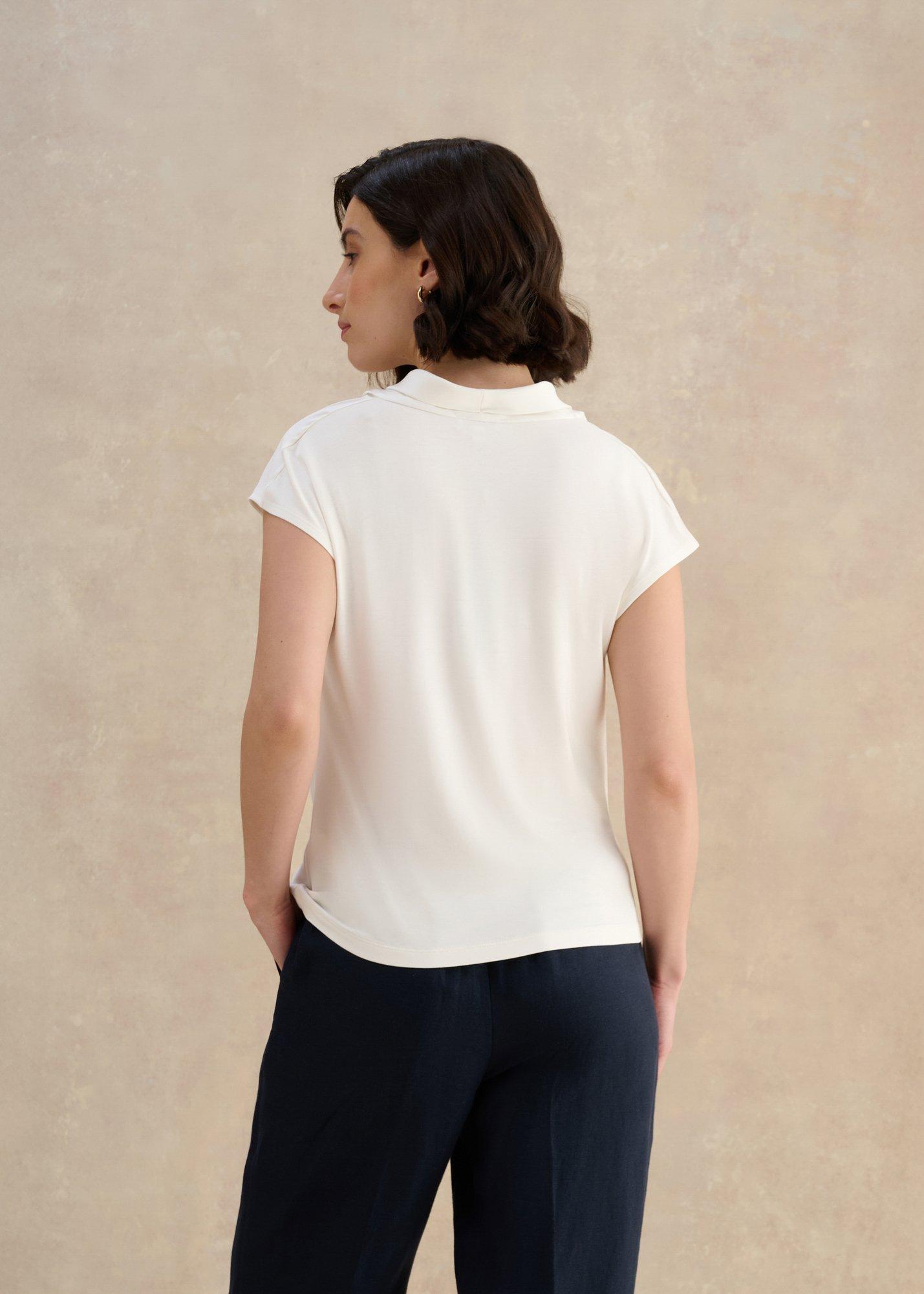 Miranda Cowl Top, Ivory, hi-res