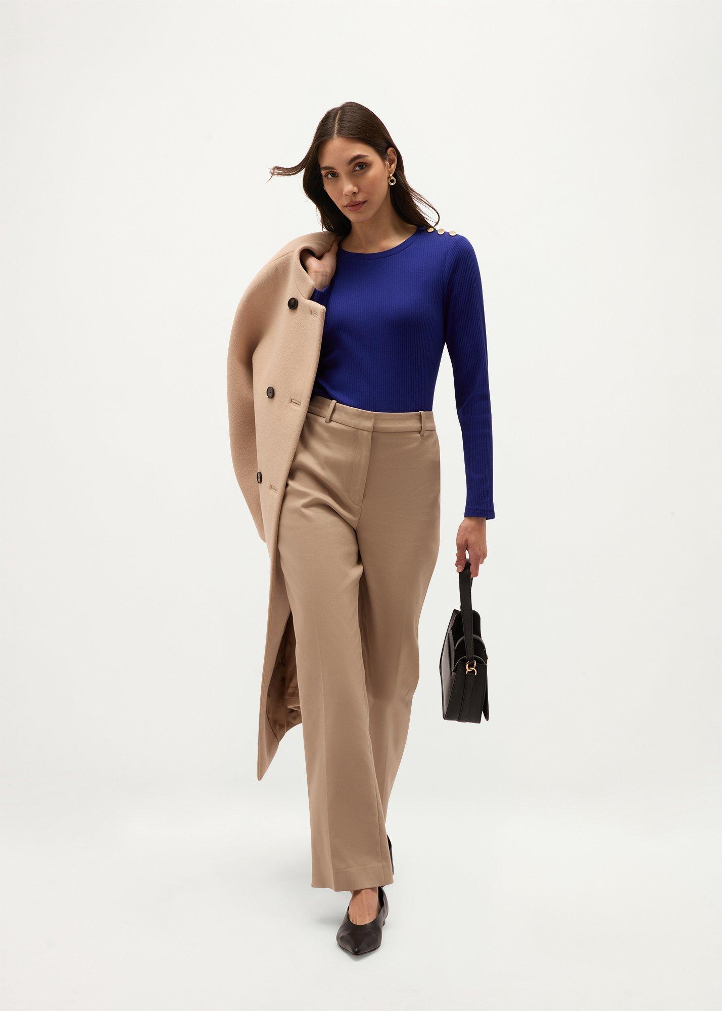 Tamsin Ribbed Long Sleeve Top, Violet Blue, hi-res