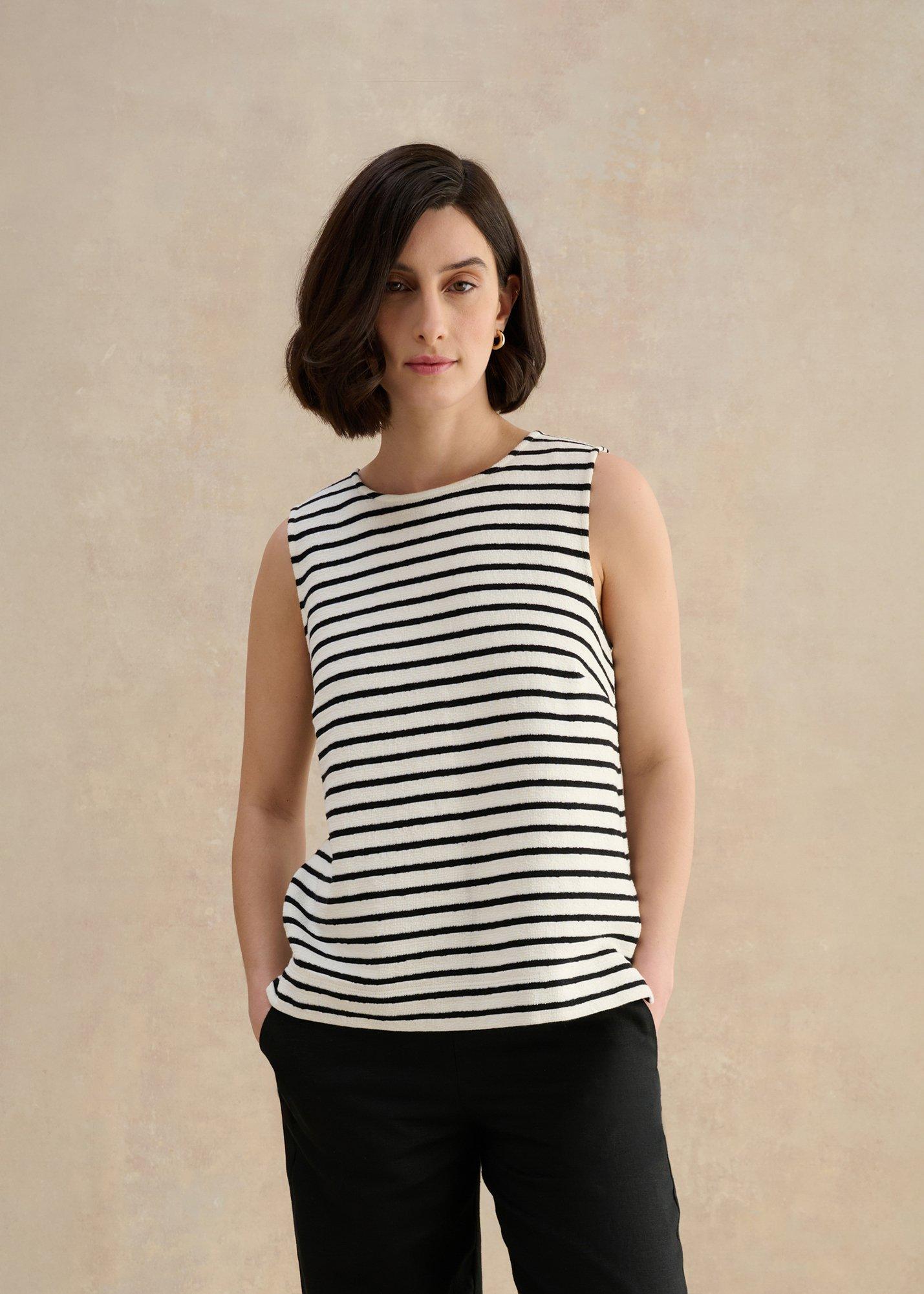 Roxie Cotton Blend Stripe Top