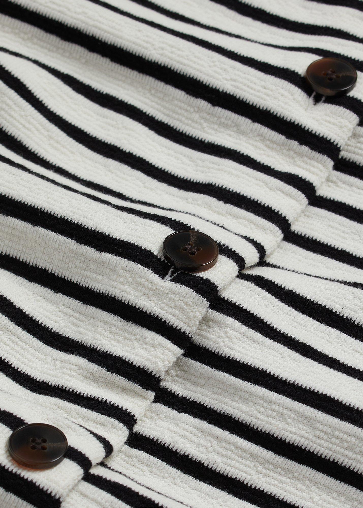 Roxie Cotton Blend Stripe Top, Ivory Black, hi-res
