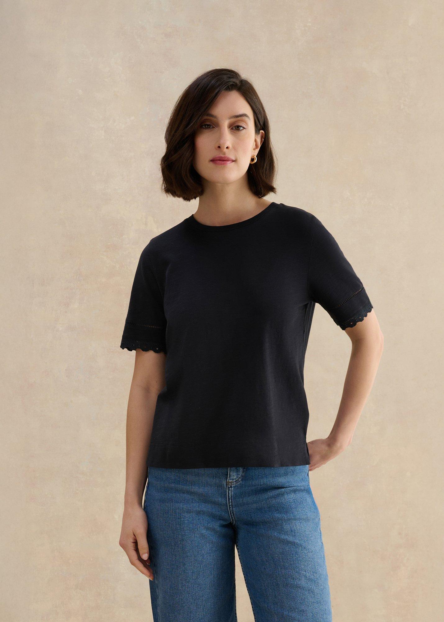 Posie Cotton Slub Broderie T-shirt 