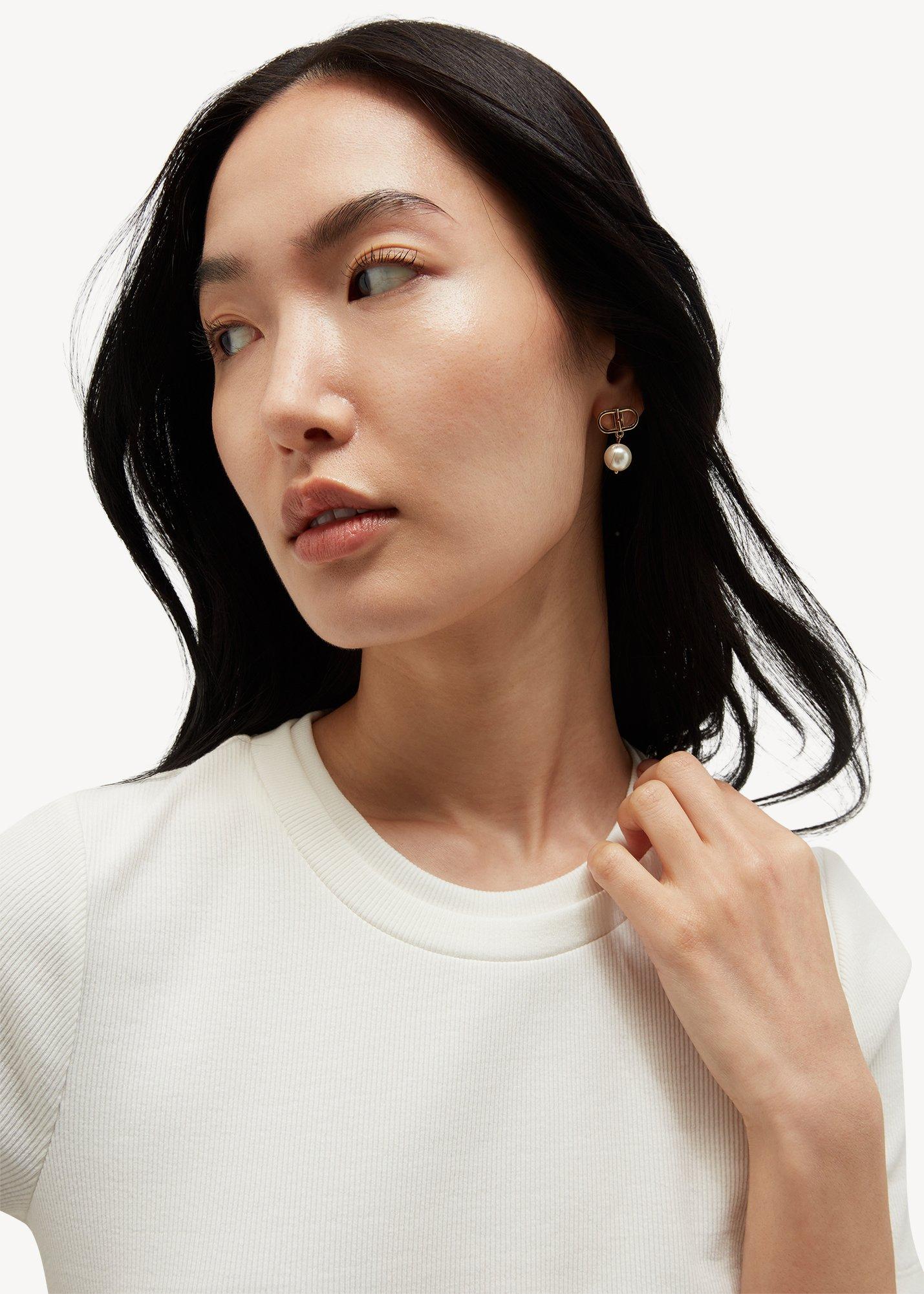 Kali Double Layer Ribbed T-Shirt, Ivory, hi-res