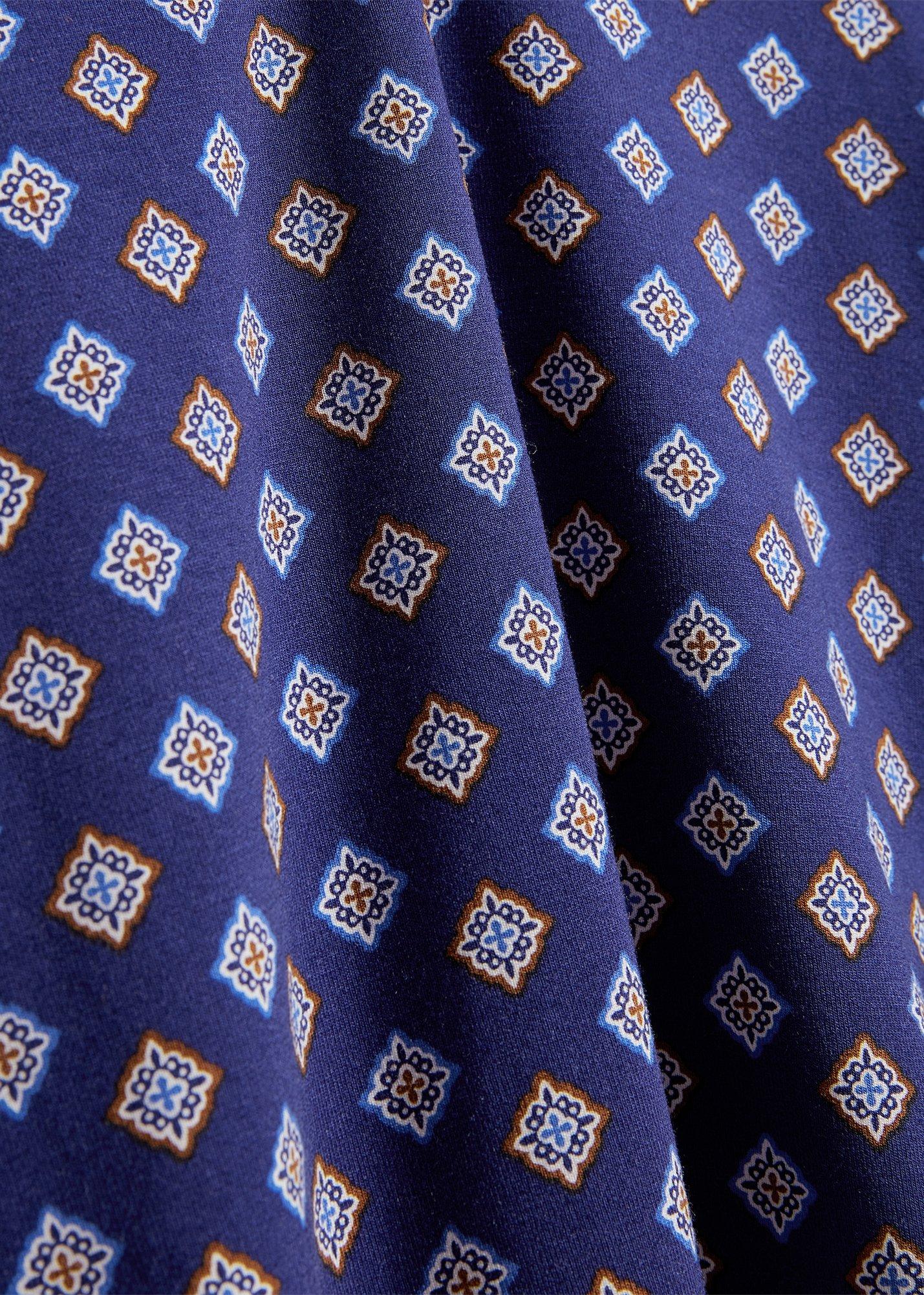 Essie Ruched Printed Top, Blue Multi, hi-res
