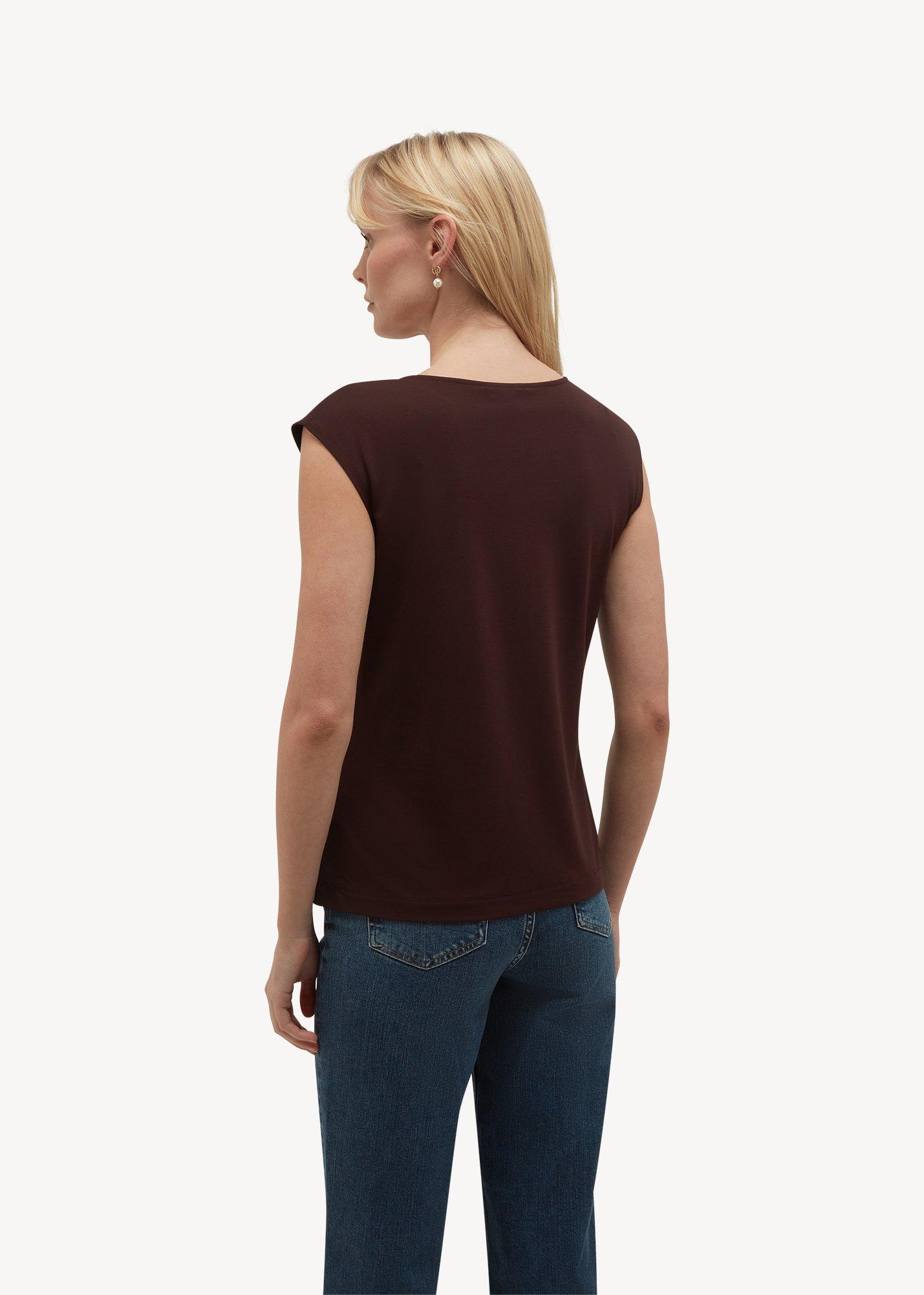 Luisa Ruched Top, Alder Brown, hi-res