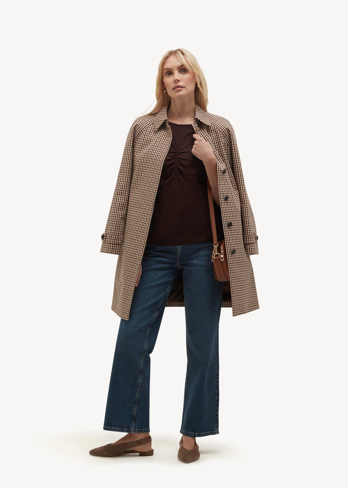 Luisa Ruched Top, Alder Brown, hi-res