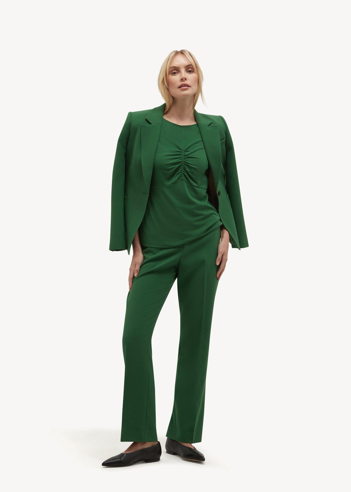 Luisa Ruched Top, Spruce Green, hi-res