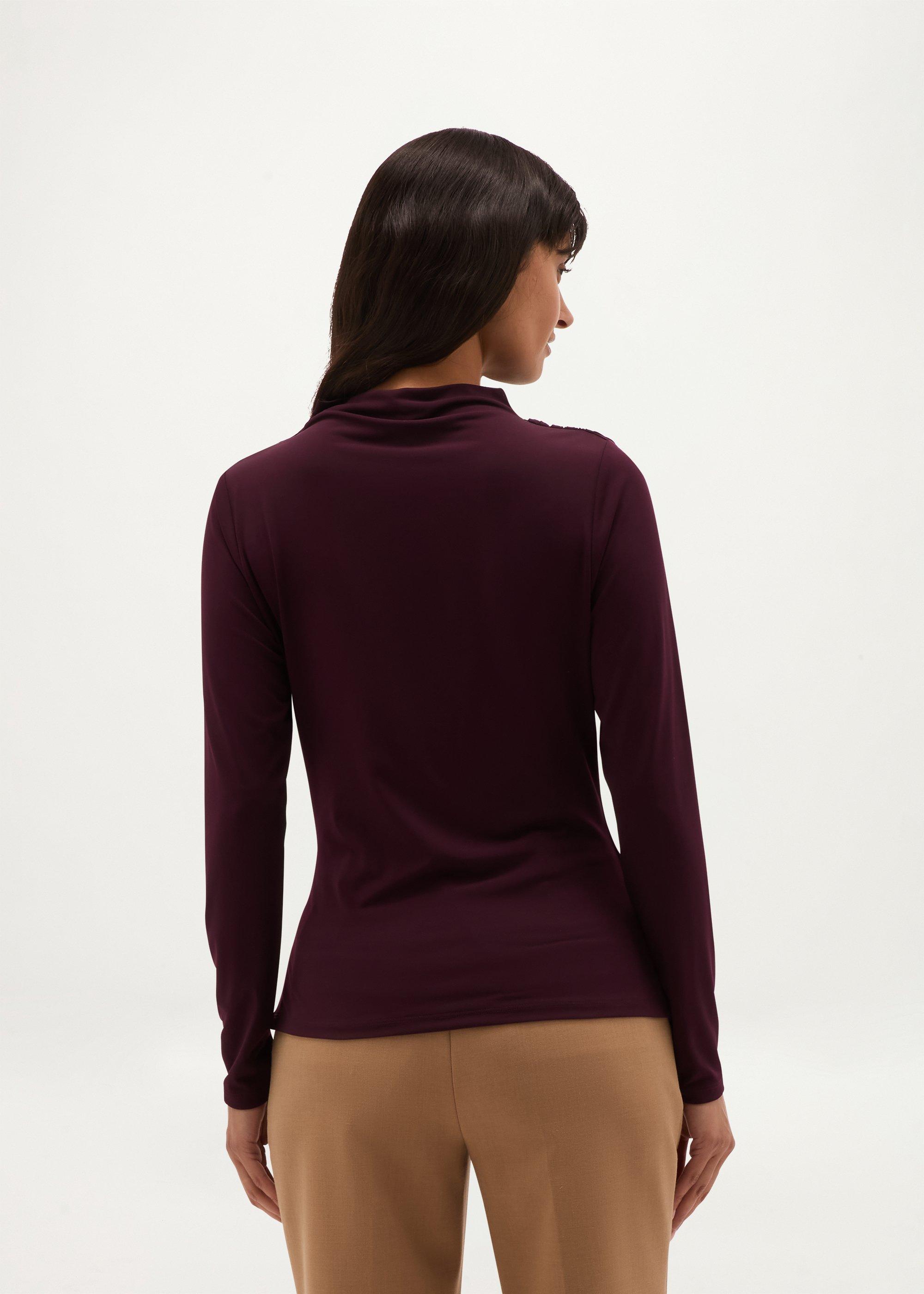 Oriana Ruched Top, Malbec Purple, hi-res