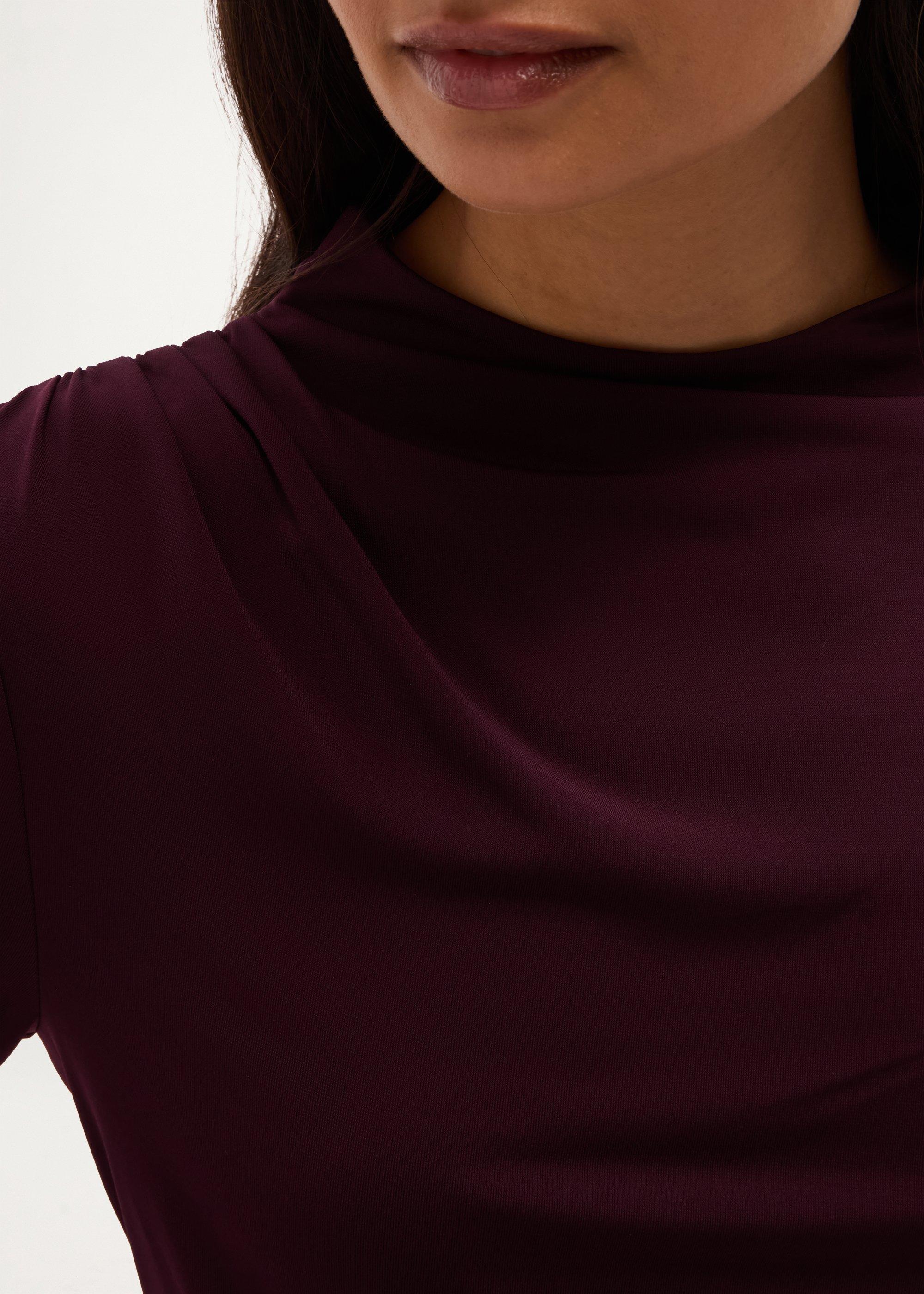 Oriana Ruched Top, Malbec Purple, hi-res
