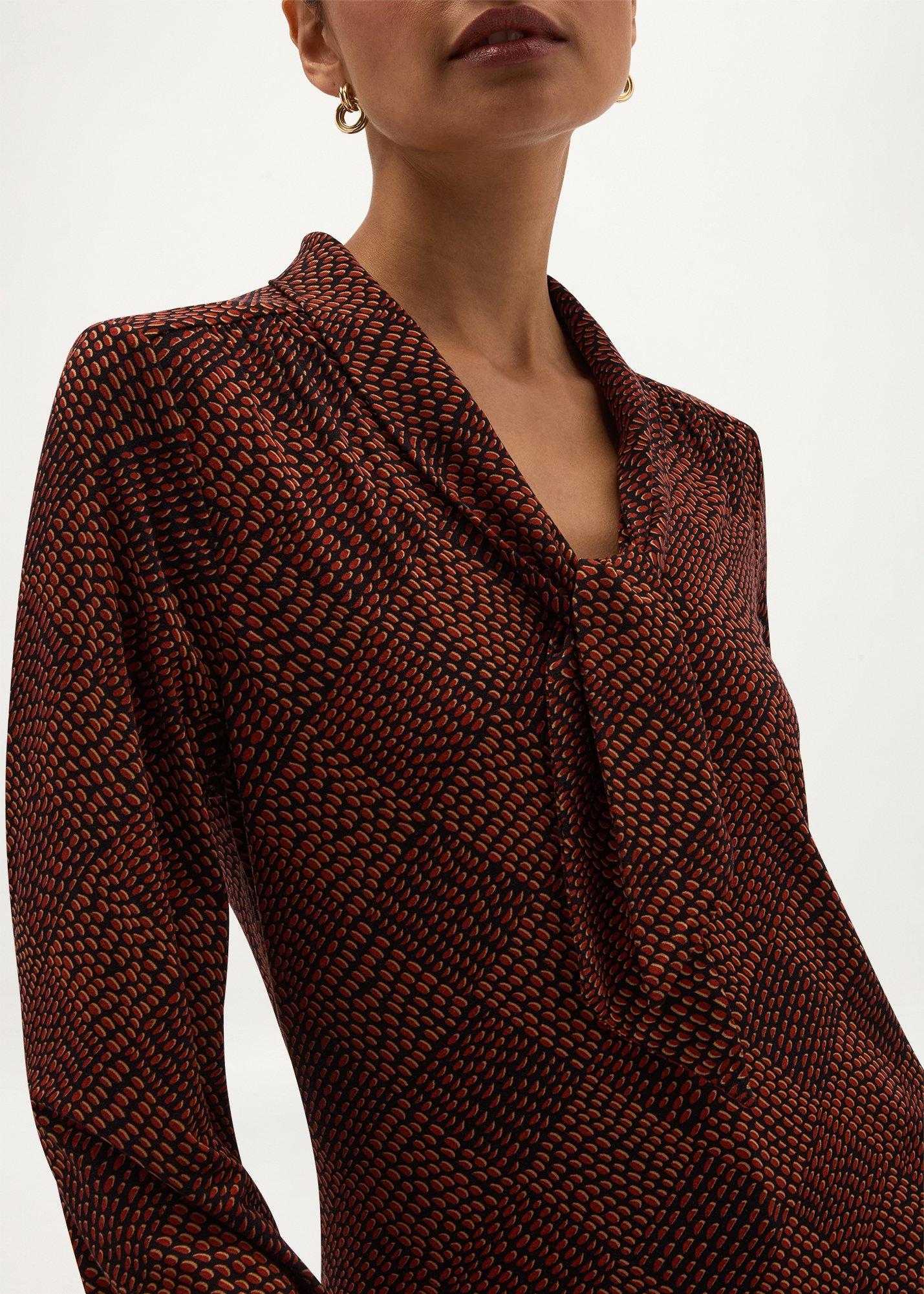 Tarini Printed Top, Black Red, hi-res