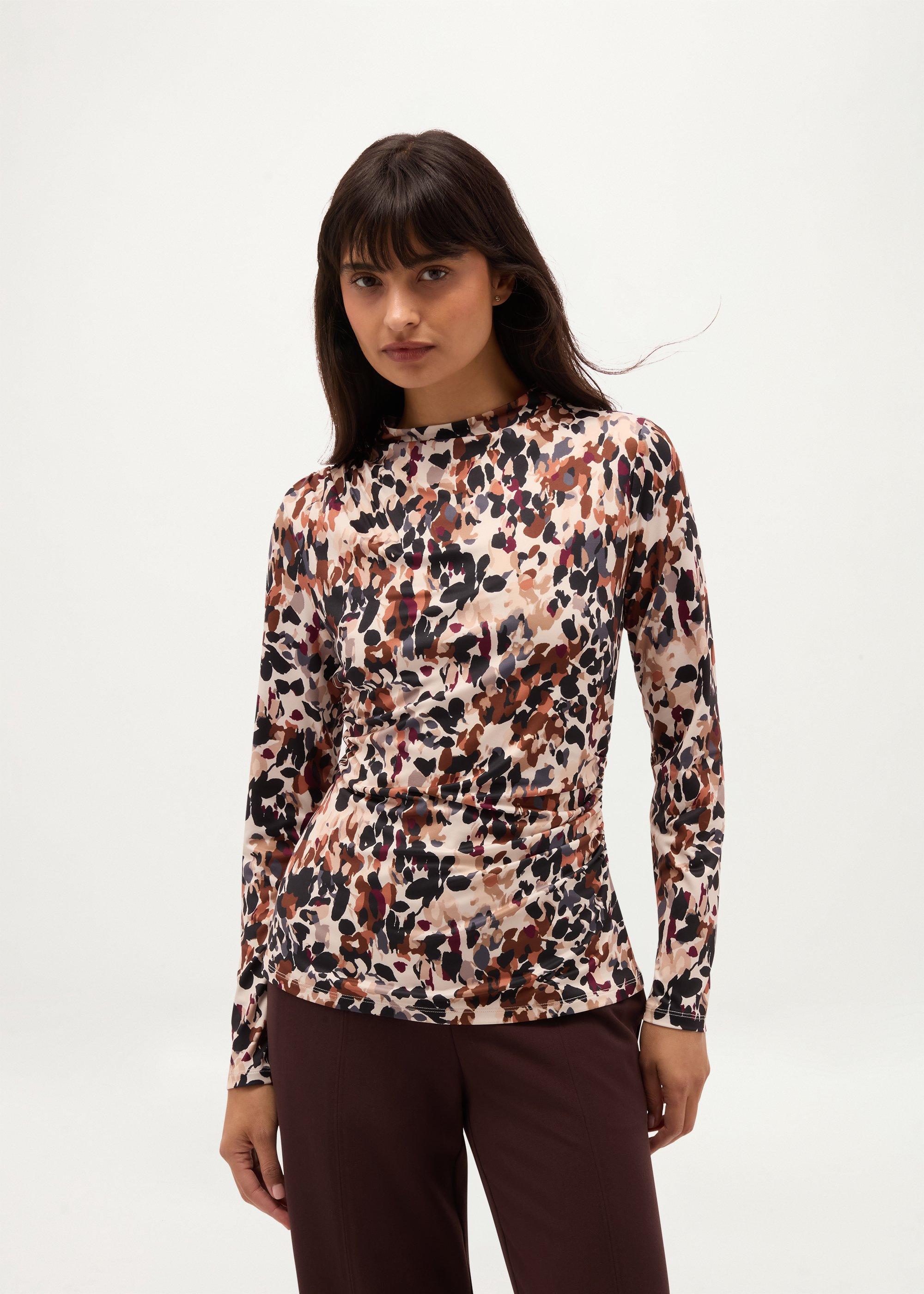 Oriana Printed Ruched Top