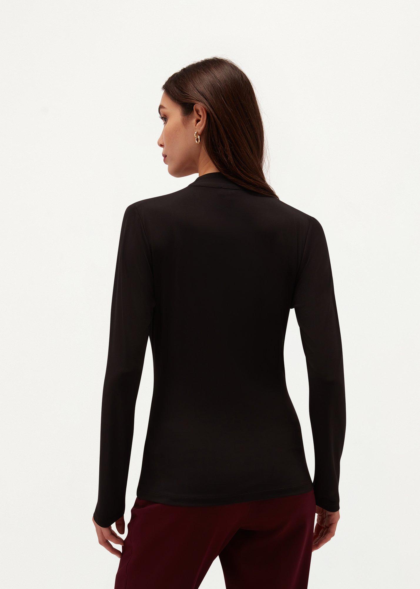 Marina Wrap Top, Black, hi-res