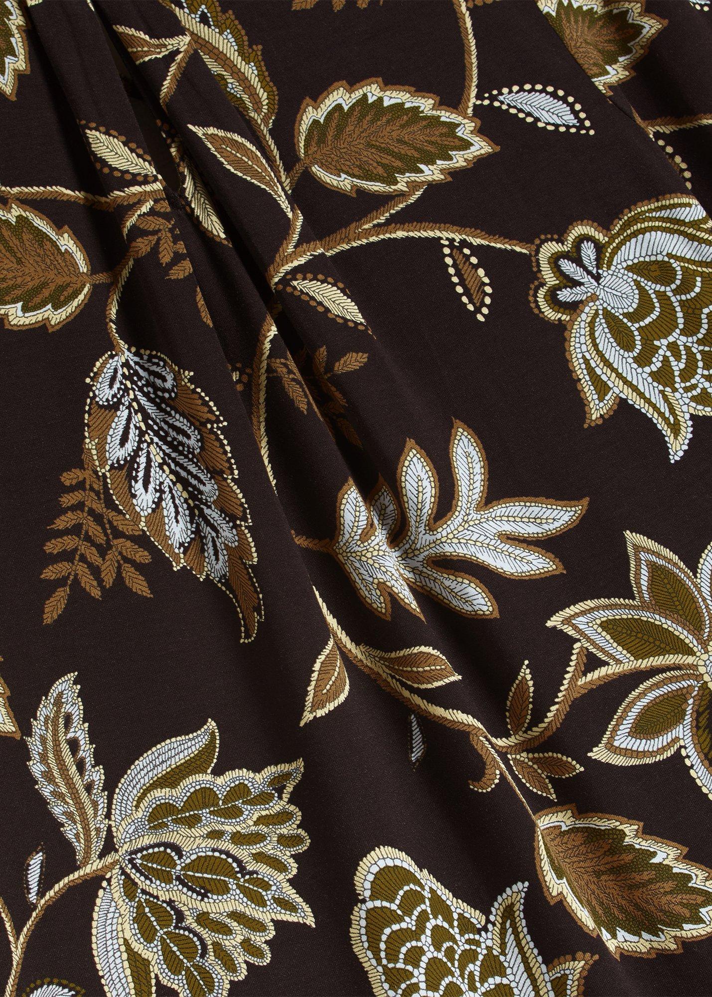 Julia Printed Top, Navy Khaki, hi-res
