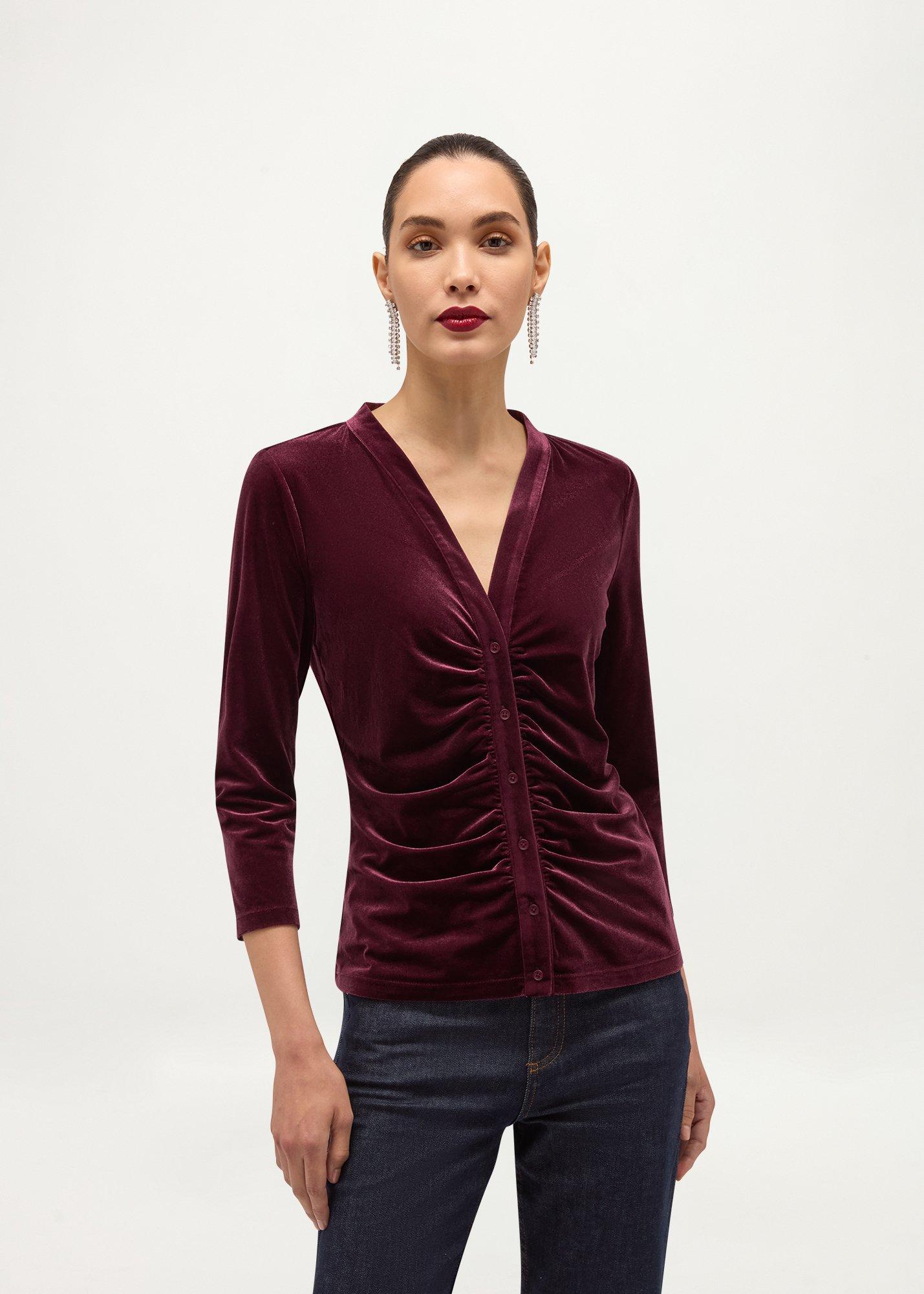 Hattie Velvet Ruched Top