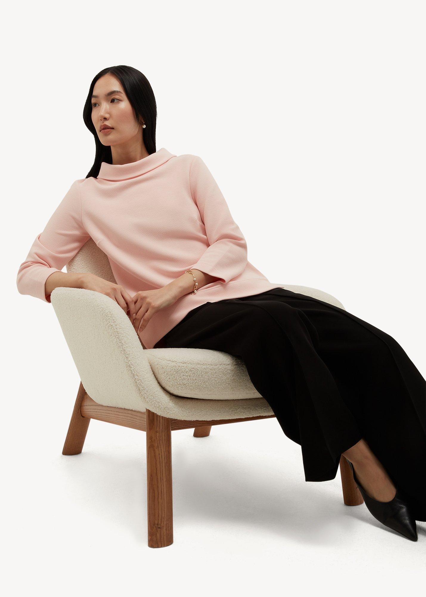 Betsy Textured Top, Blush Pink, hi-res