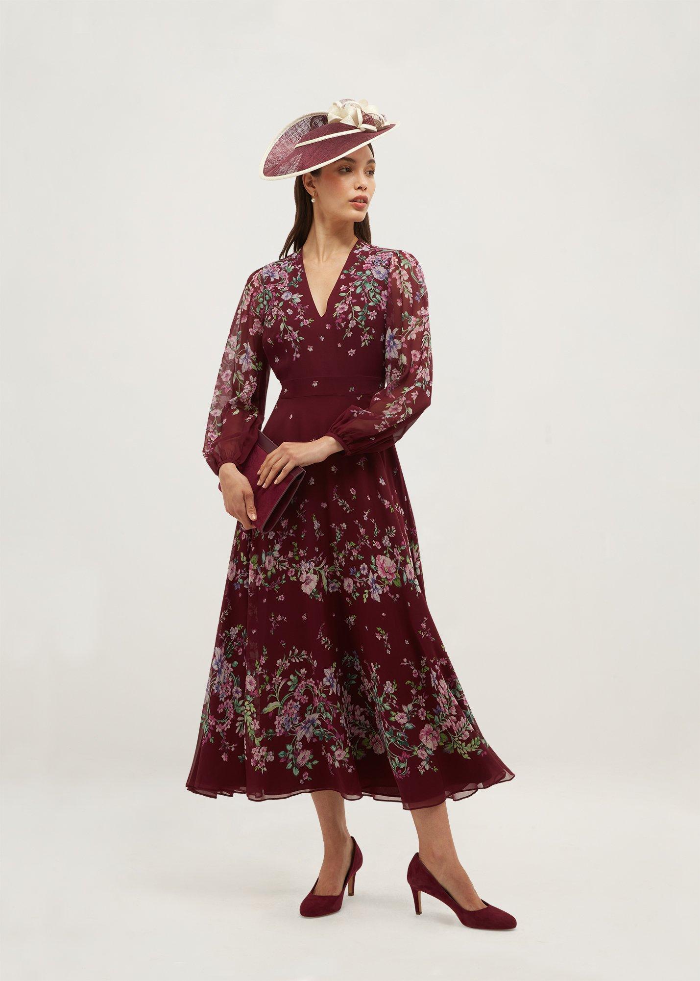 Elaina Fascinator, Warm Plum Ivory, hi-res