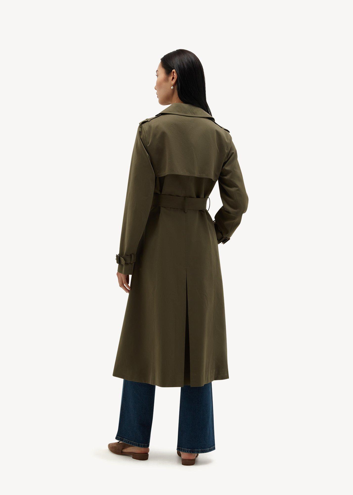 Aria Shower Resistant Trench, Olive Green, hi-res