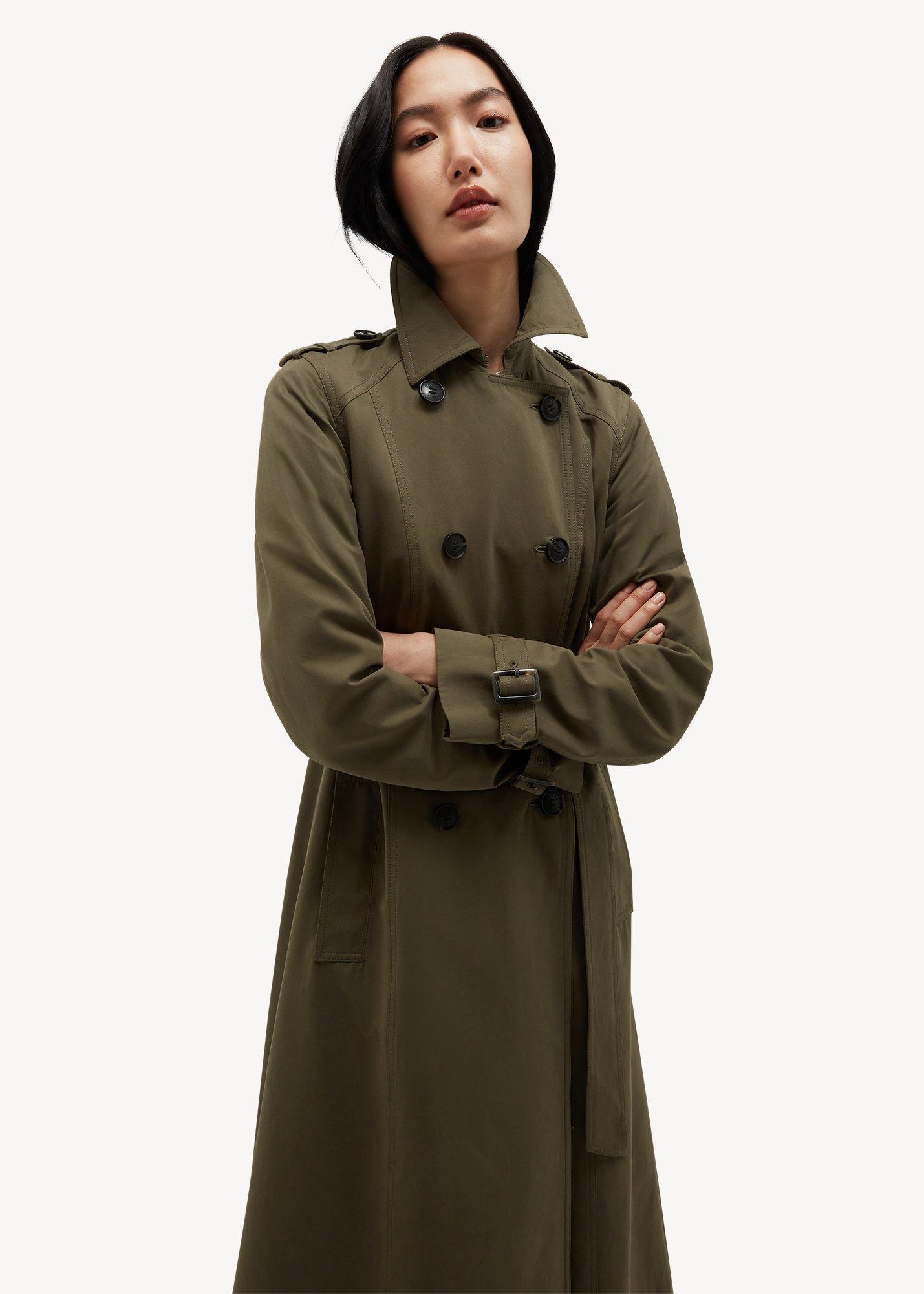 Aria Shower Resistant Trench, Olive Green, hi-res