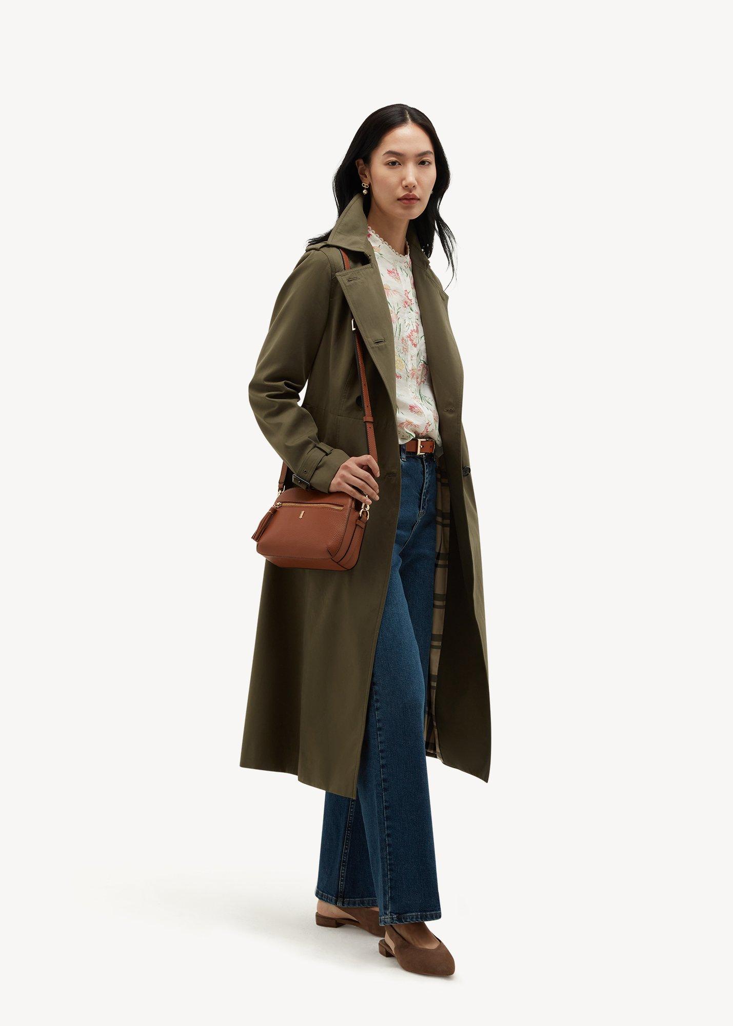 Aria Shower Resistant Trench, Olive Green, hi-res