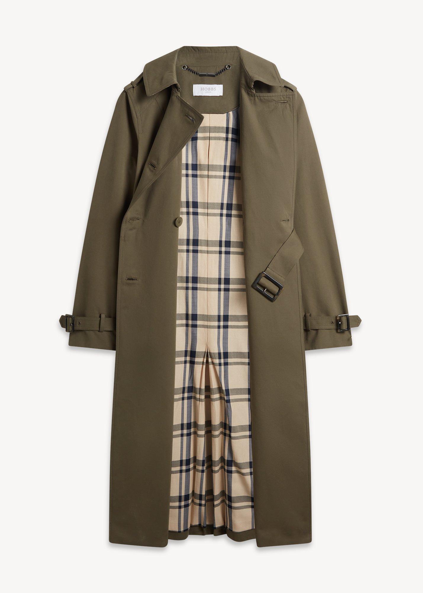Aria Shower Resistant Trench, Olive Green, hi-res