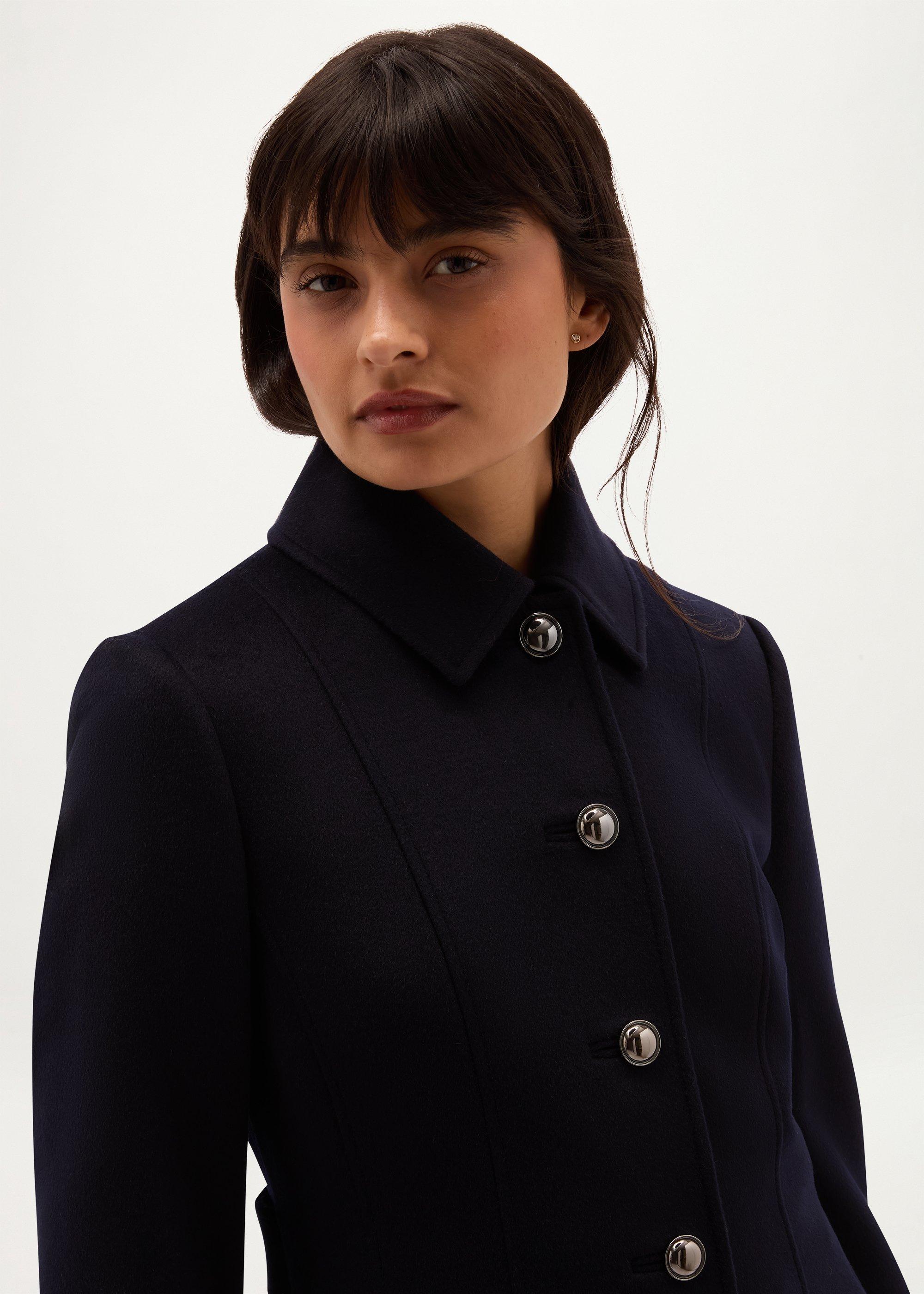 Iona Wool Coat, Hobbs Navy, hi-res