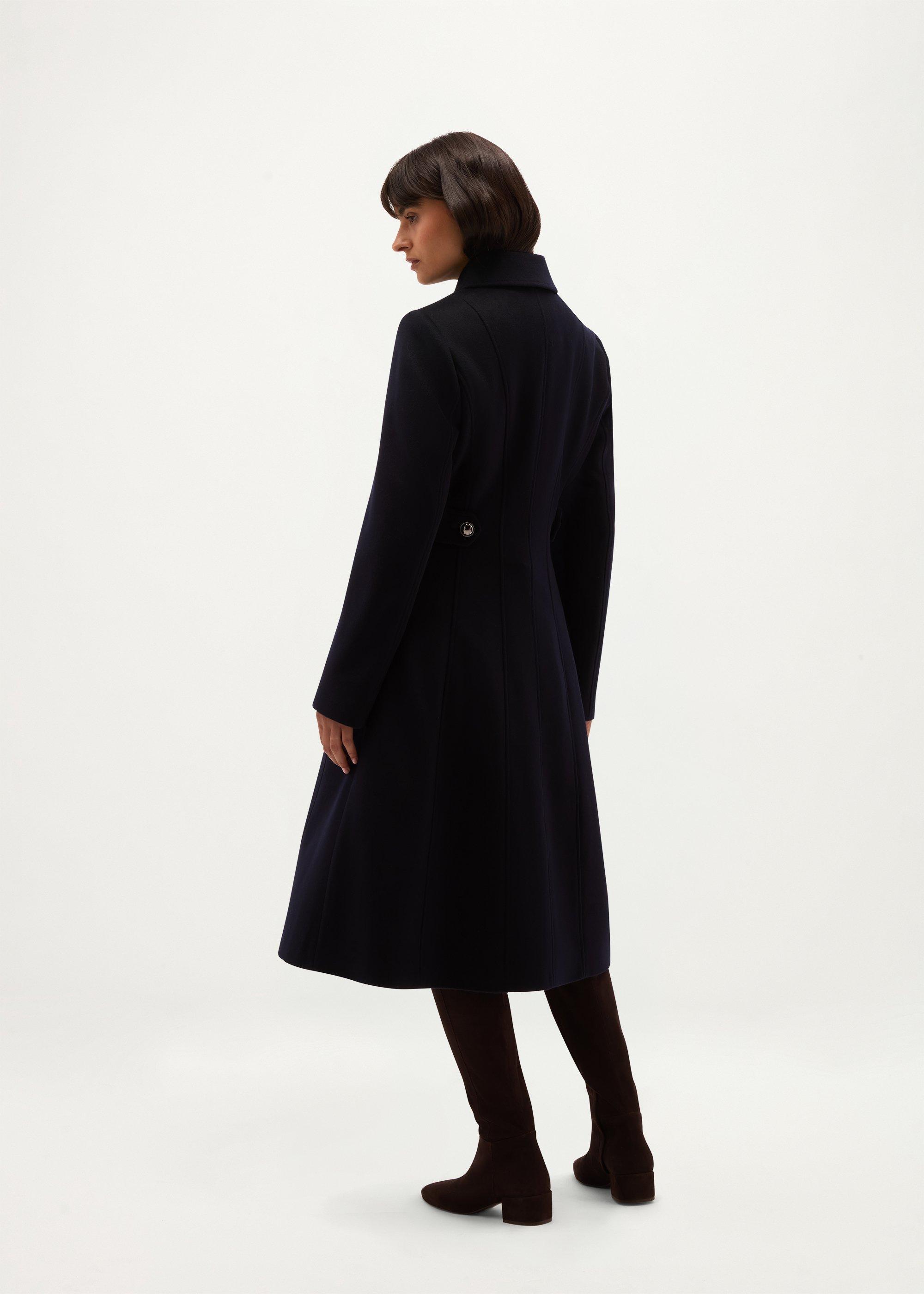 Iona Wool Coat, Hobbs Navy, hi-res