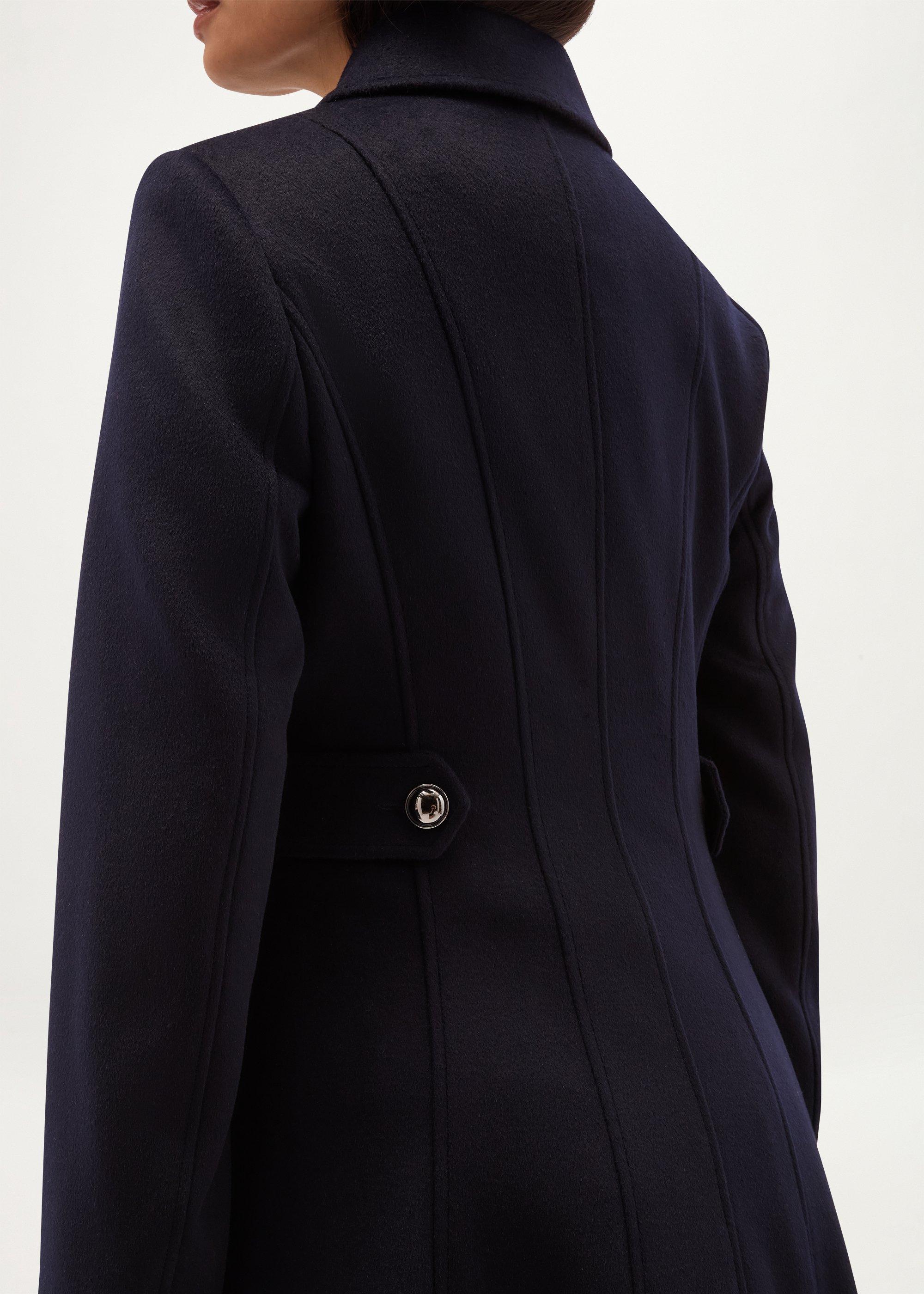 Iona Wool Coat, Hobbs Navy, hi-res