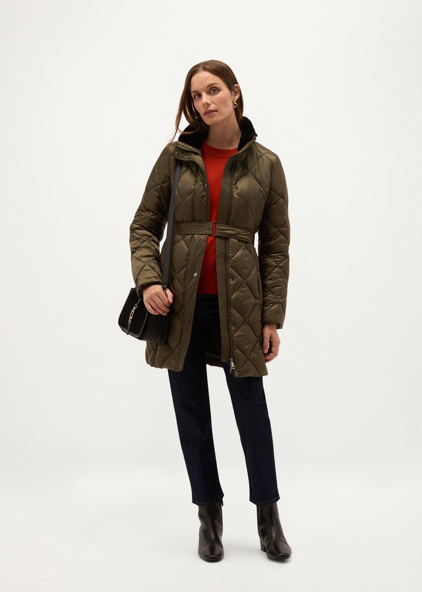 Lumi Water Resistant Puffer, Olive Green, hi-res