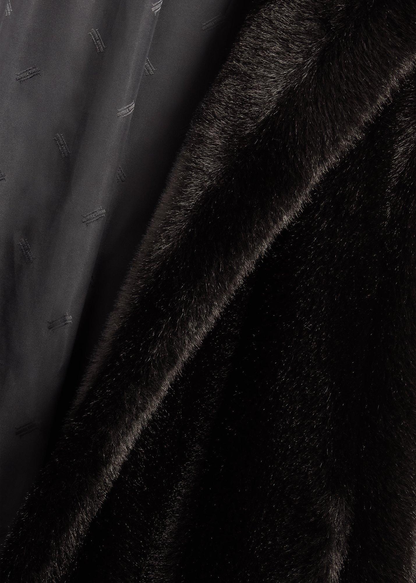 Misha Faux Fur Maxi Coat, Black, hi-res