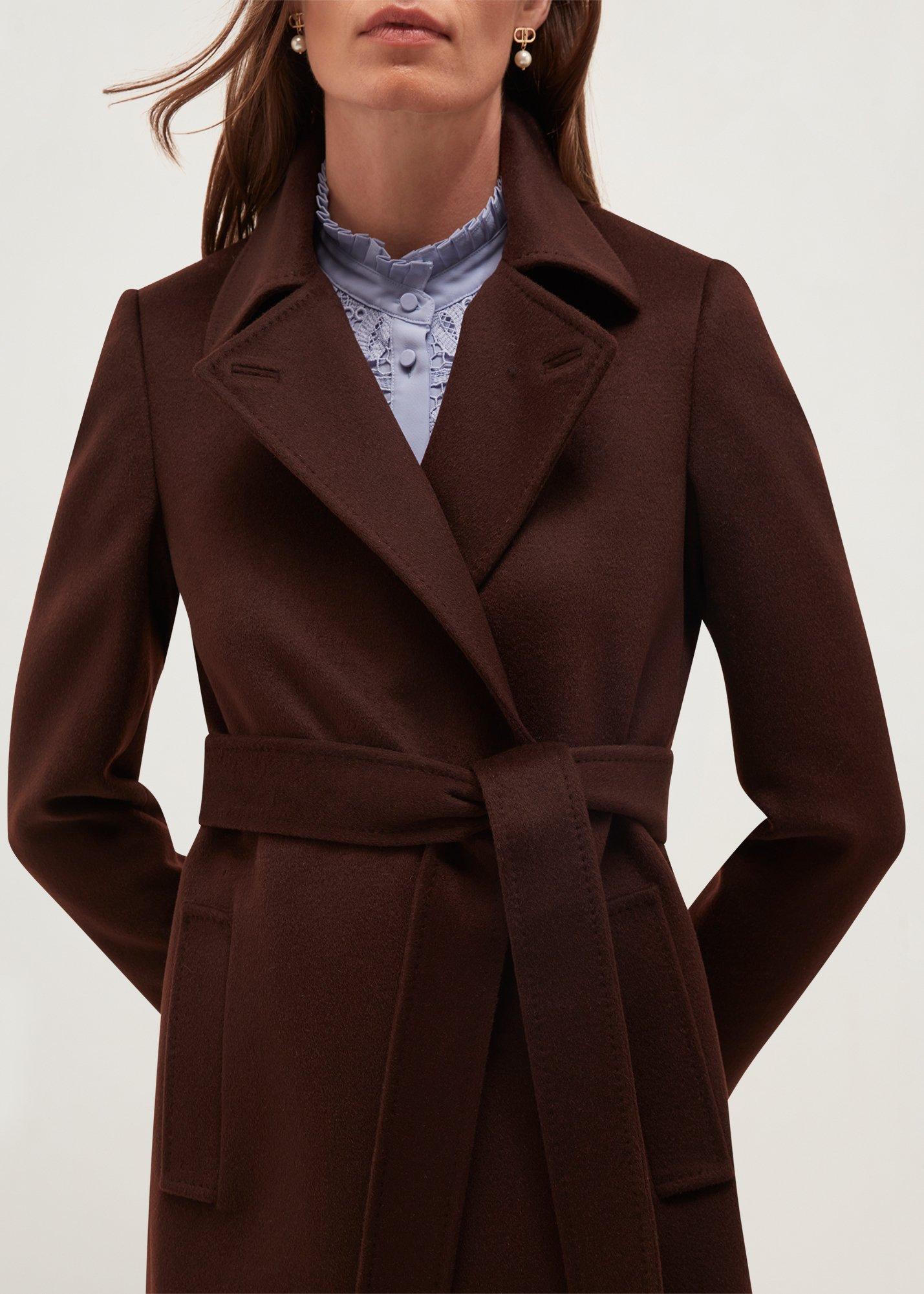Petite Livia Coat, Alder Brown, hi-res