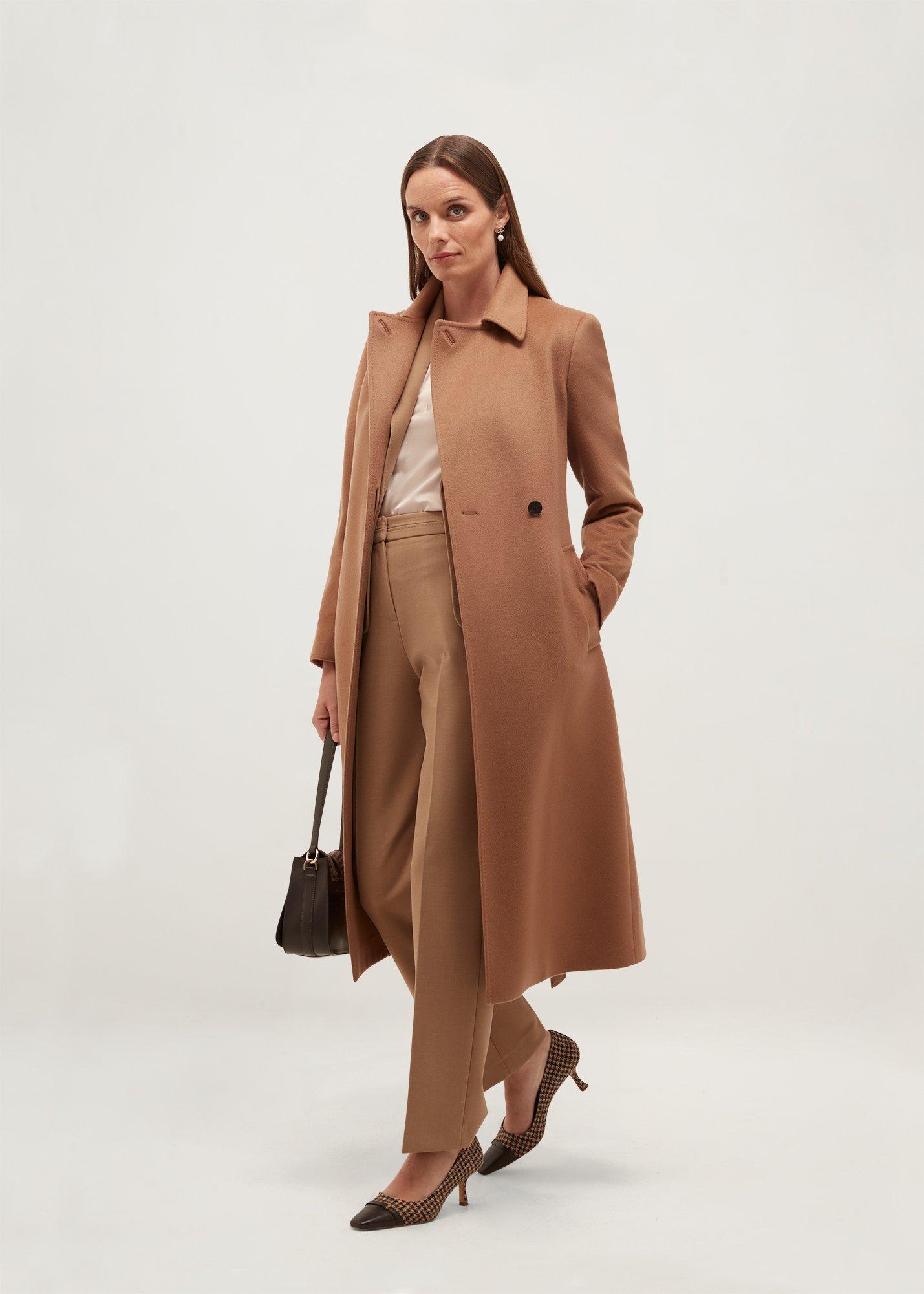Petite Livia Coat, Dark Camel, hi-res