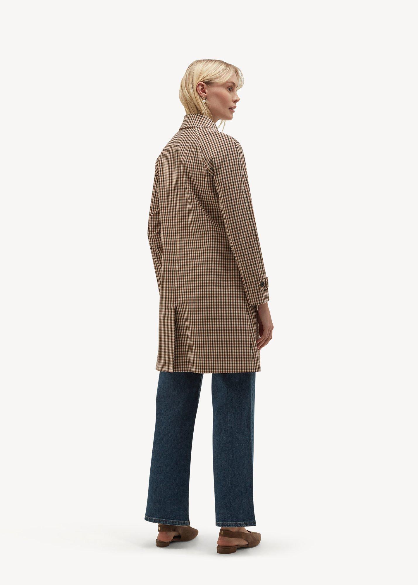 Ariana Shower Resistant Check Trench Coat, Camel Multi, hi-res