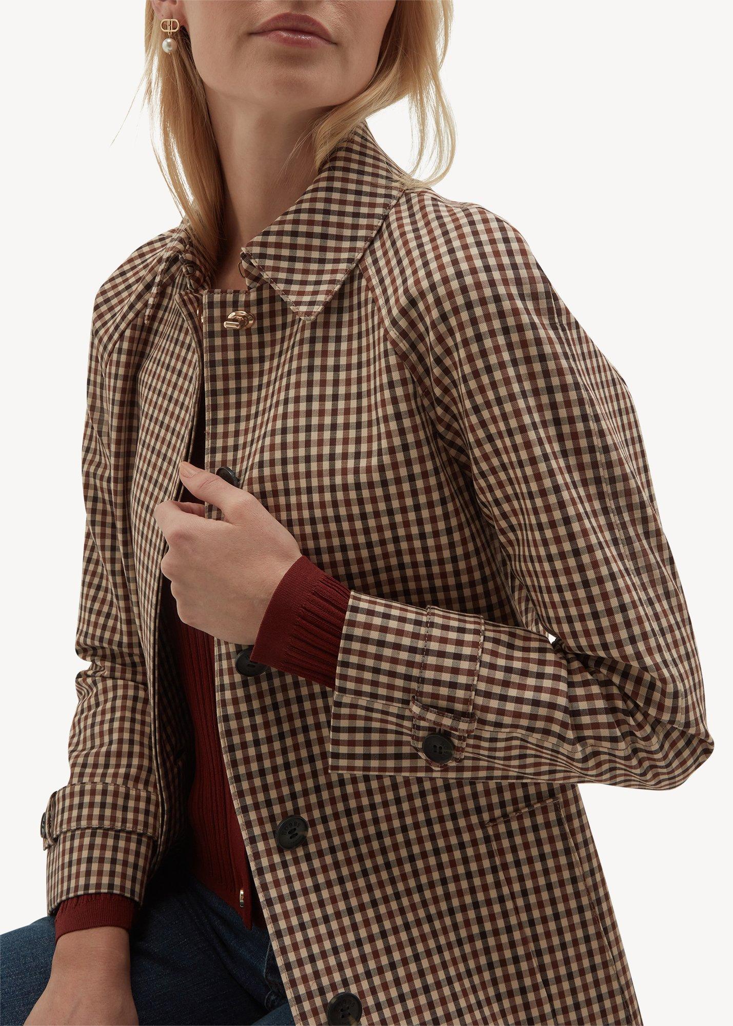 Ariana Shower Resistant Check Trench Coat, Camel Multi, hi-res