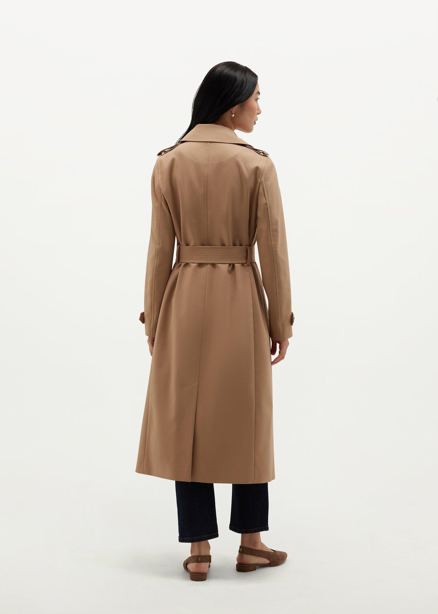 Petite Livia Shower Resistant Trench, Tan, hi-res