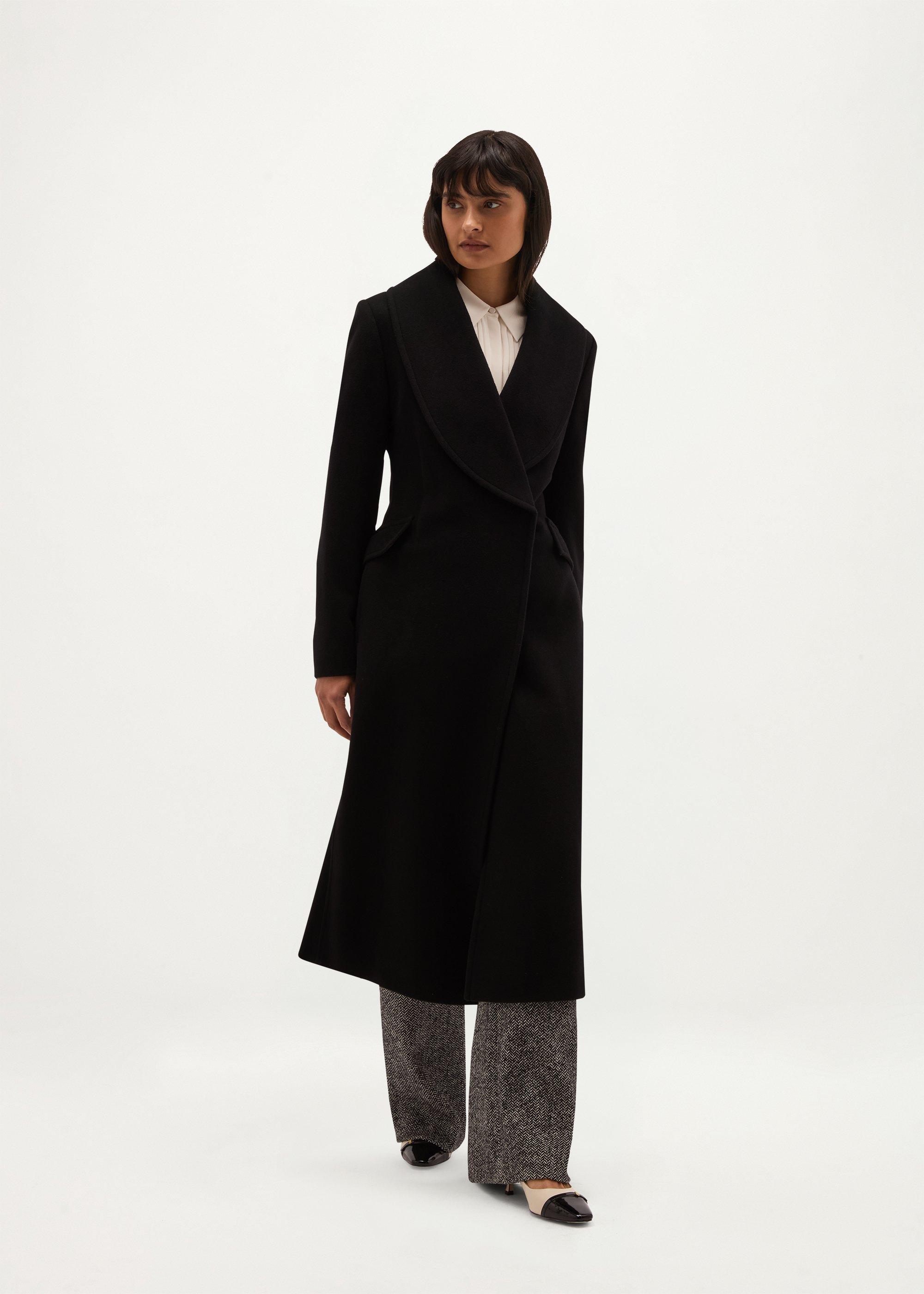 Sara Wool Coat, Black, hi-res
