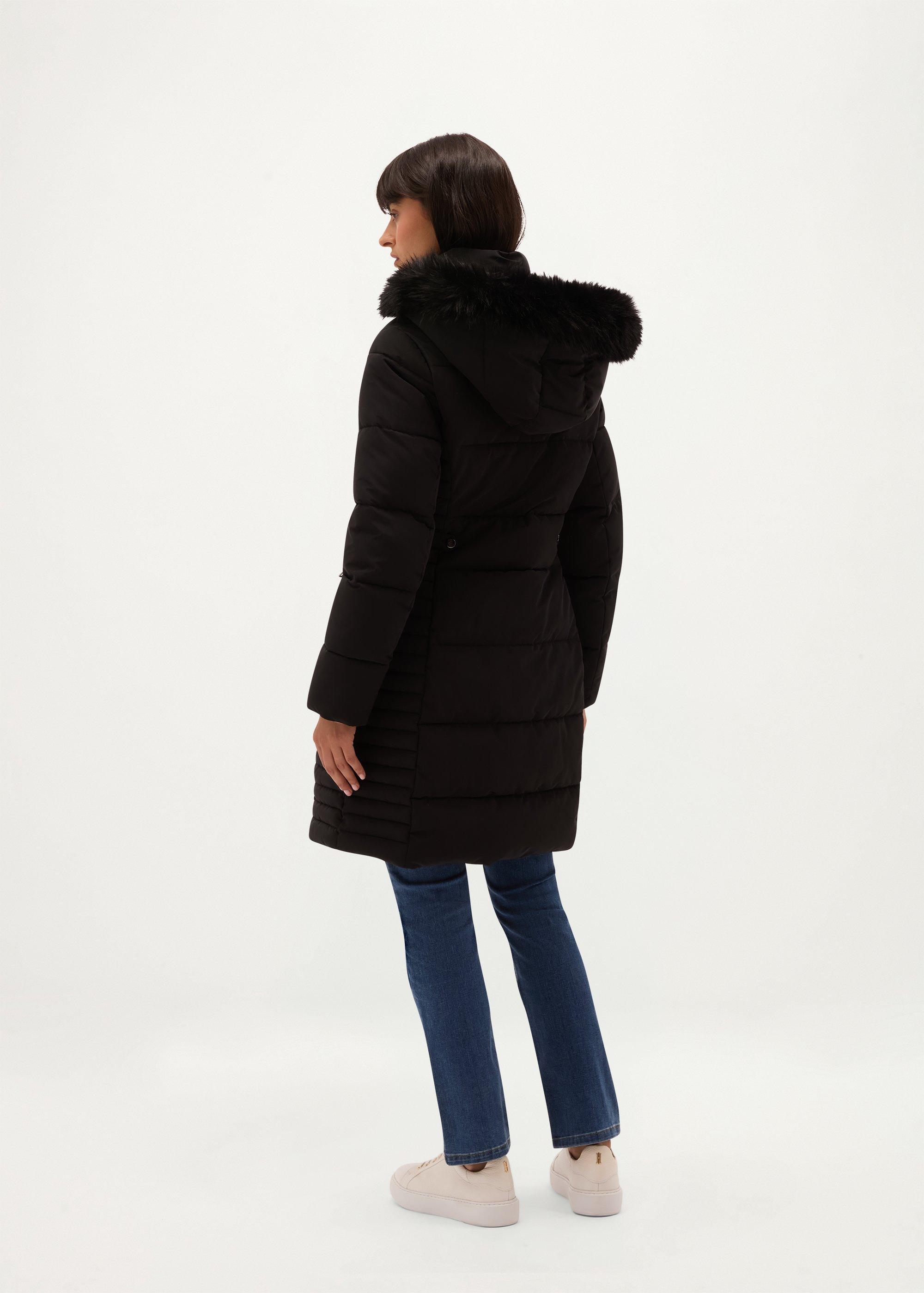 Jayde Water Resistant Puffer, Black, hi-res