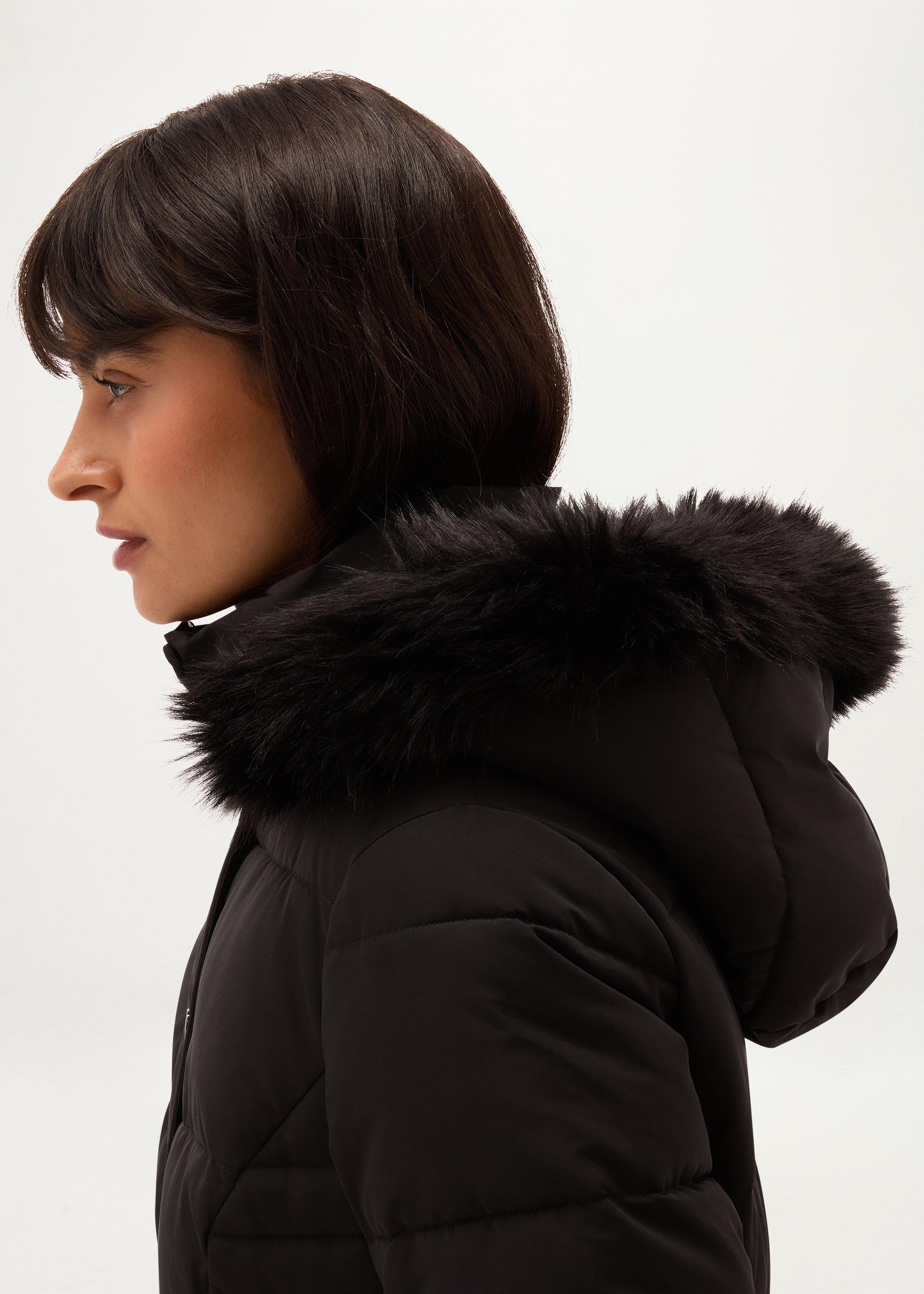 Jayde Water Resistant Puffer, Black, hi-res