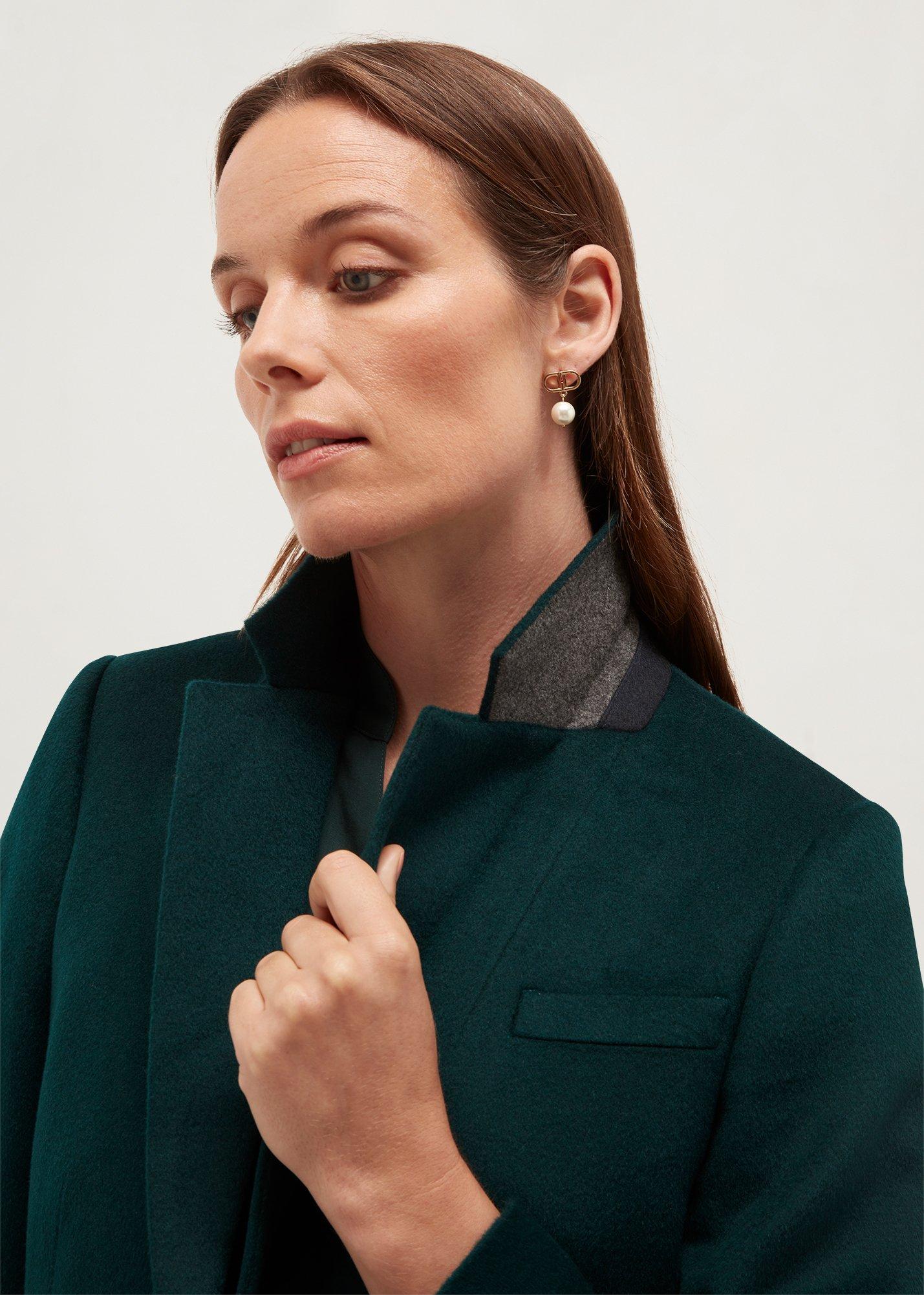 Petite Cavendish Wool Coat, Dark Fir Green, hi-res