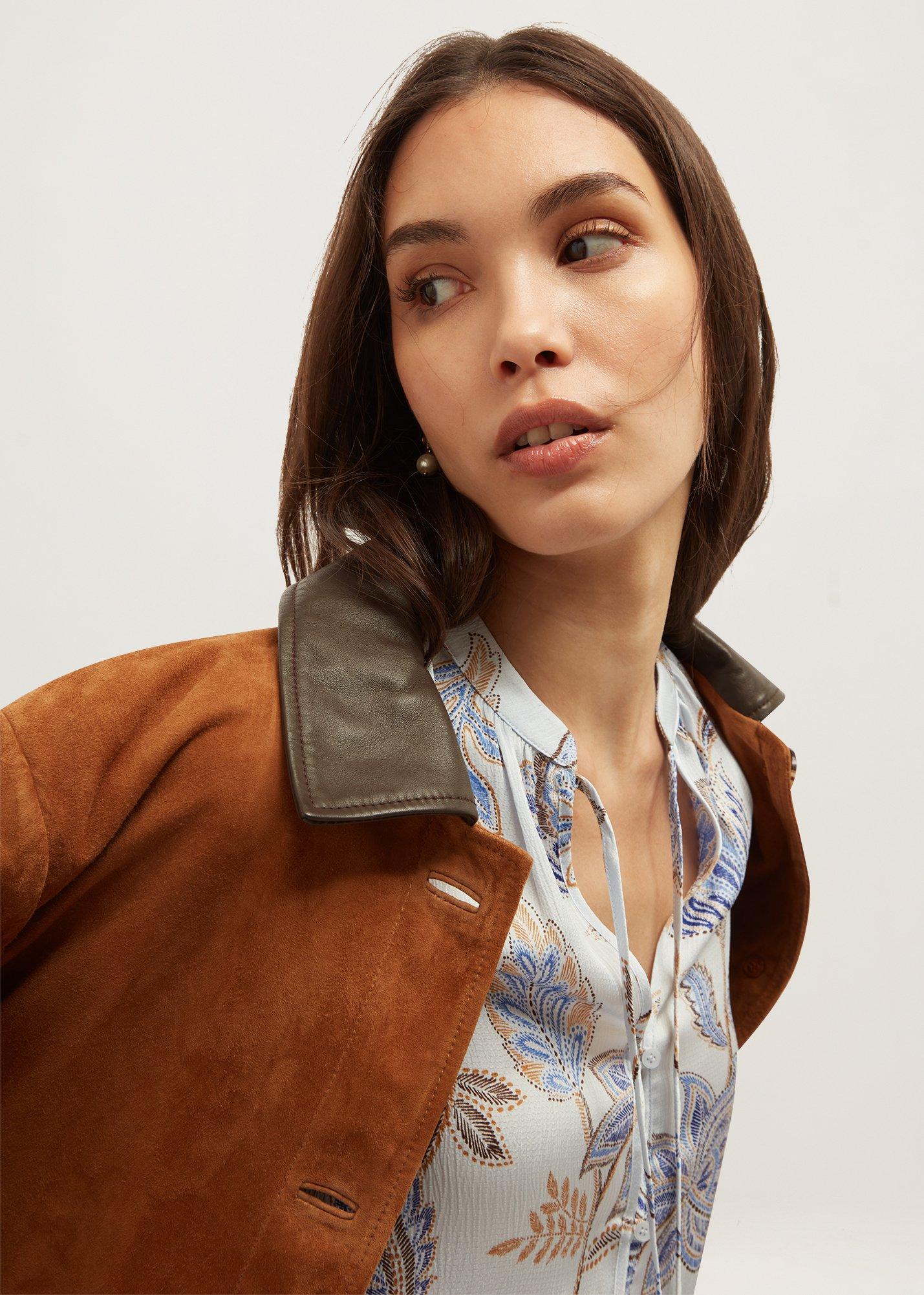 Sarah Suede Jacket, Tan Brown, hi-res