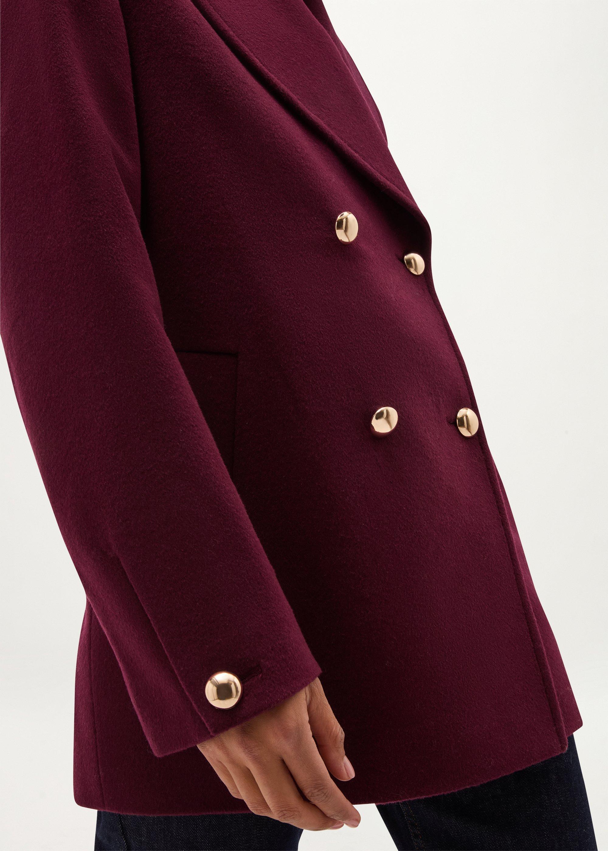 Indira Shawl Collar Coat, Fig Purple, hi-res