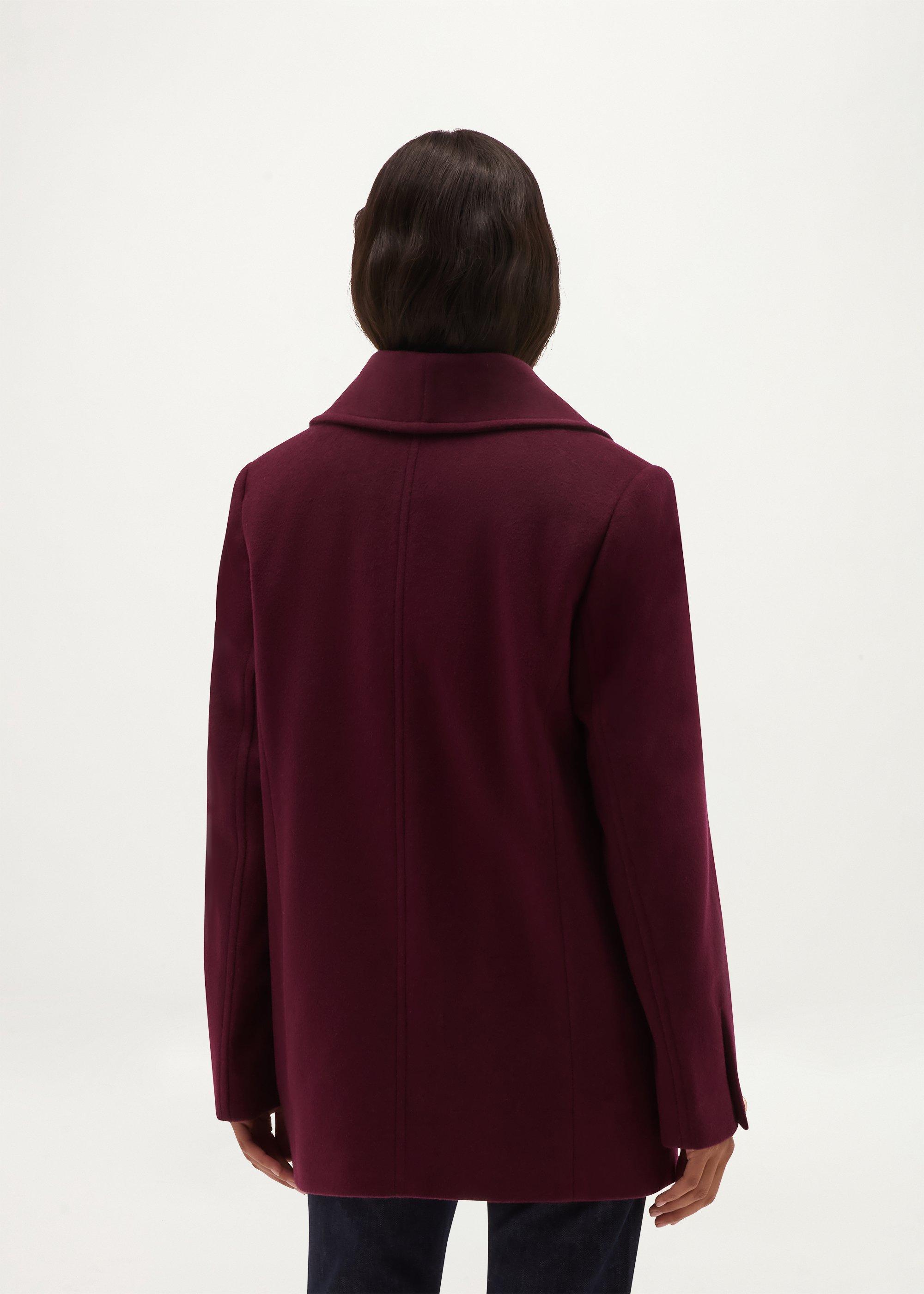 Indira Shawl Collar Coat, Fig Purple, hi-res