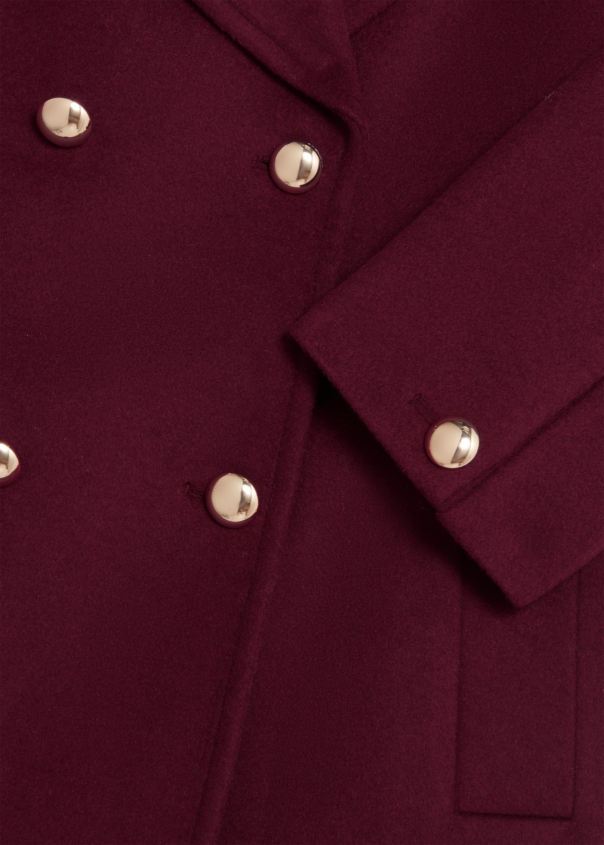 Indira Shawl Collar Coat, Fig Purple, hi-res