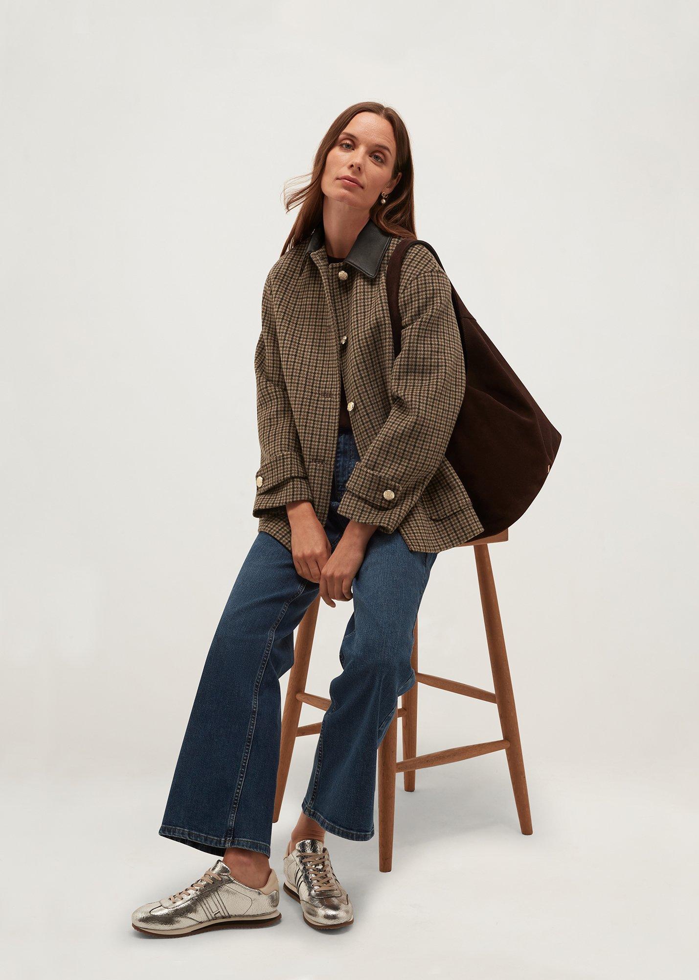 Rachel Wool Blend Coat, Camel Multi, hi-res