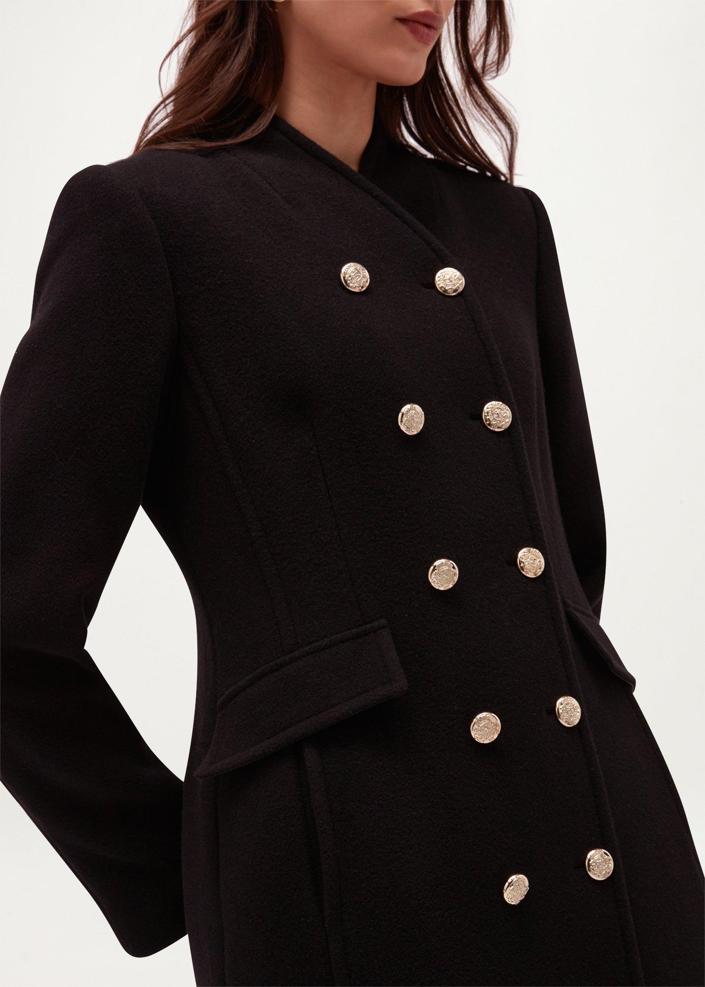 Catriona Wool Blend Coat, Black, hi-res