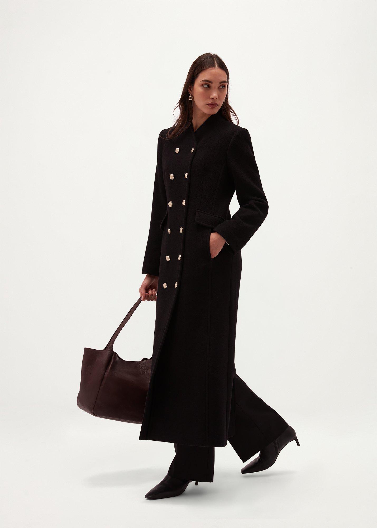 Catriona Wool Blend Coat, Black, hi-res