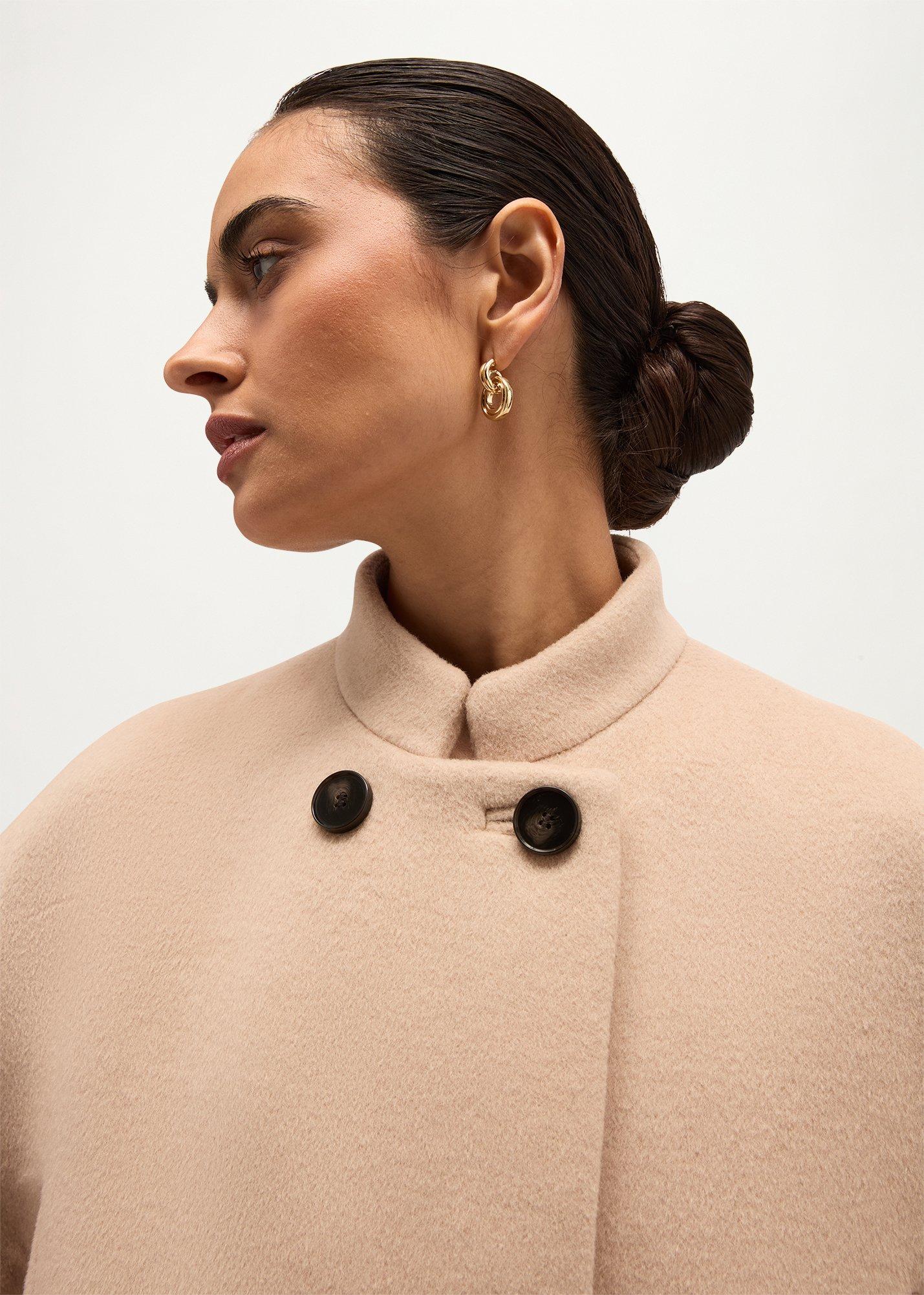 Christina Wool Coat, Light Camel, hi-res