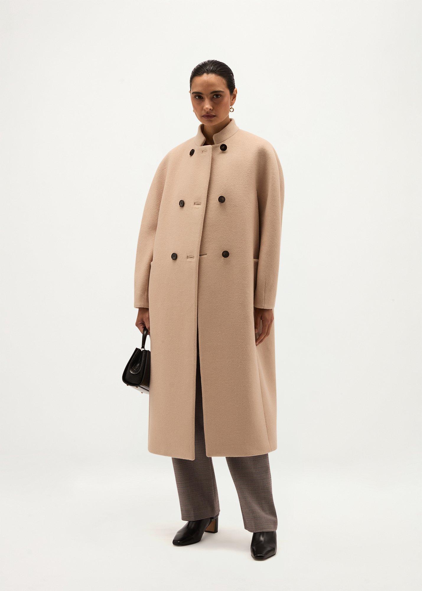 Christina Wool Coat, Light Camel, hi-res