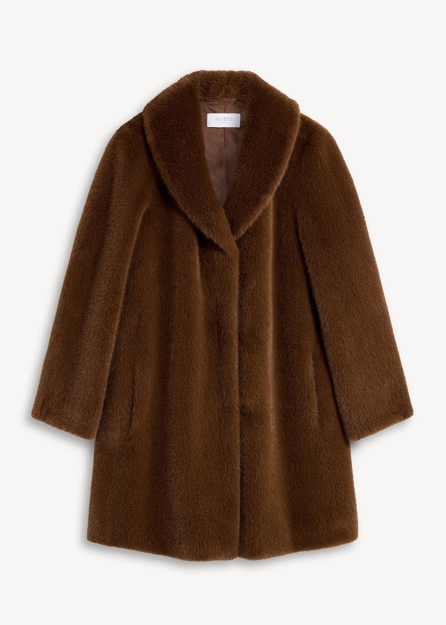 Petite Dana Faux Fur Coat 