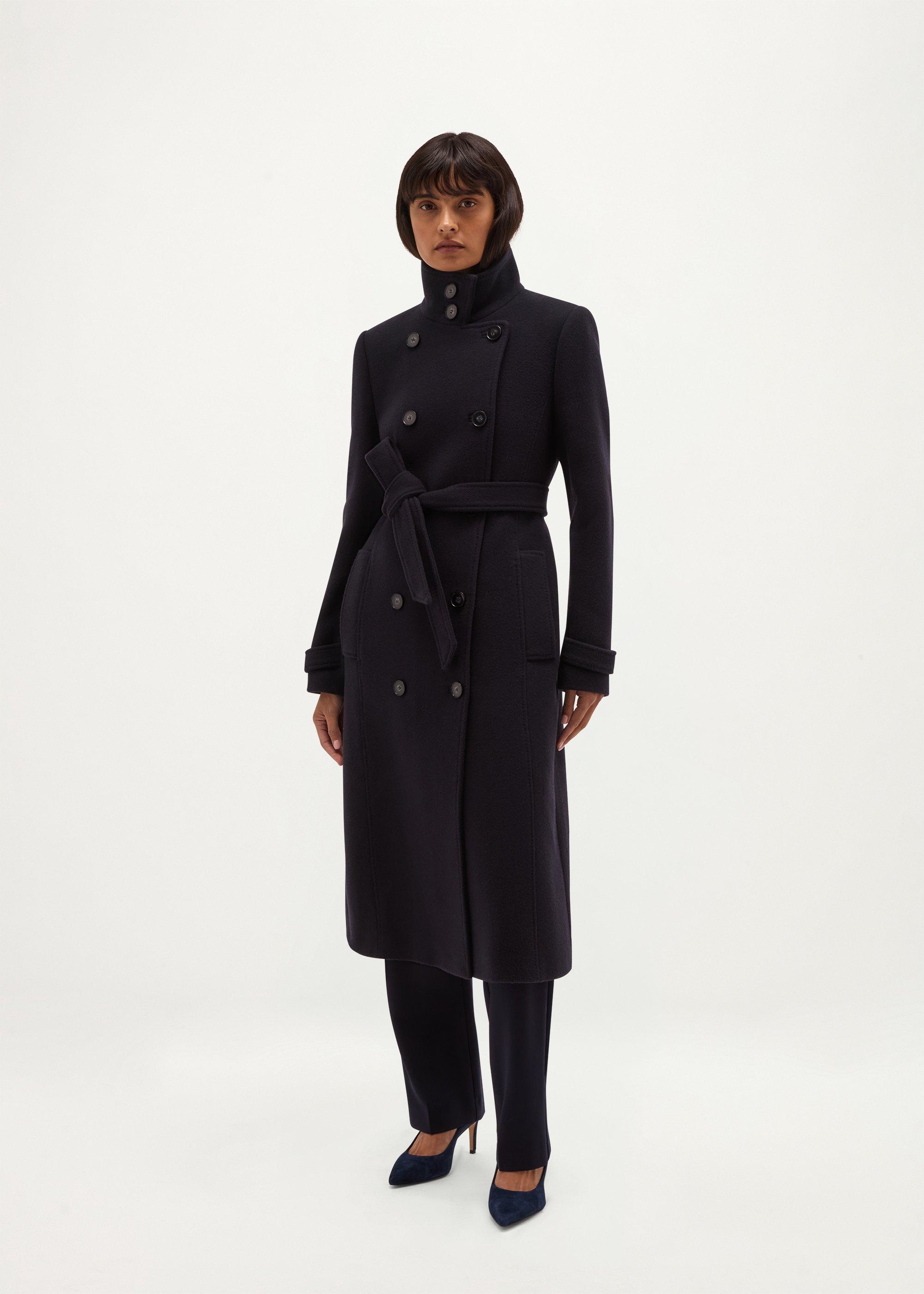 Roisin Wool Cashmere Coat, Hobbs Navy, hi-res