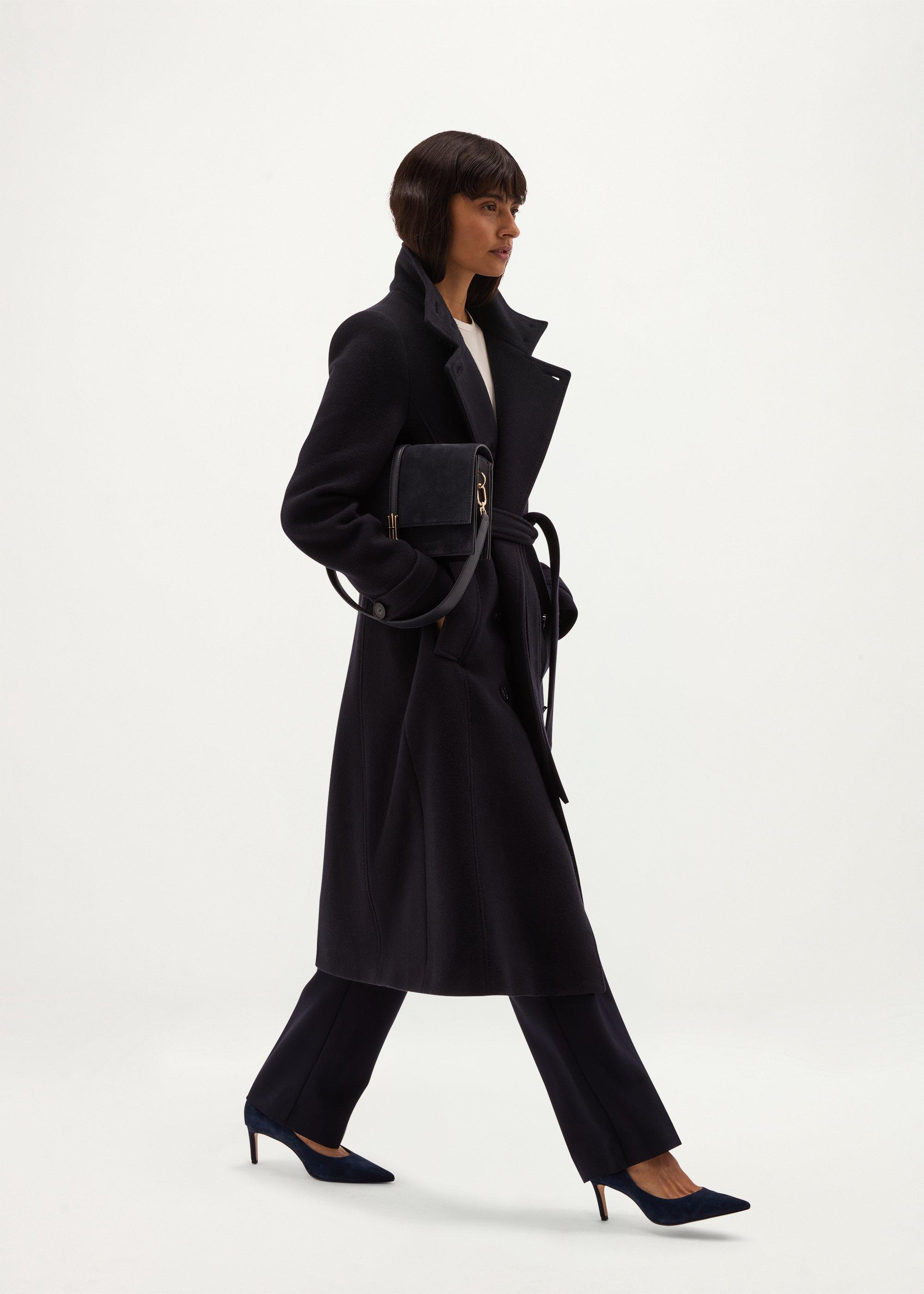 Roisin Wool Cashmere Coat, Hobbs Navy, hi-res
