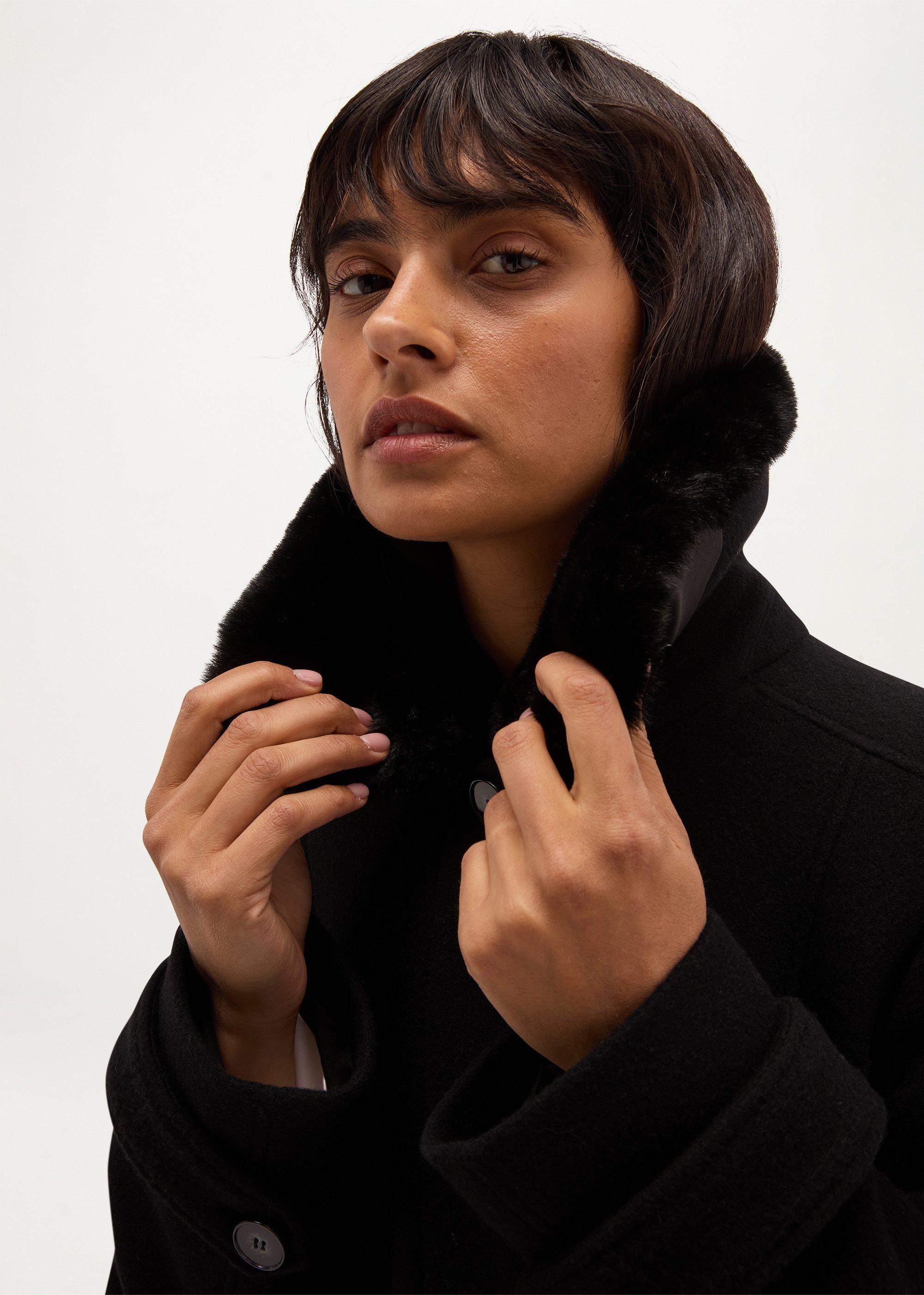 Martina Wool Cashmere Coat, Black, hi-res